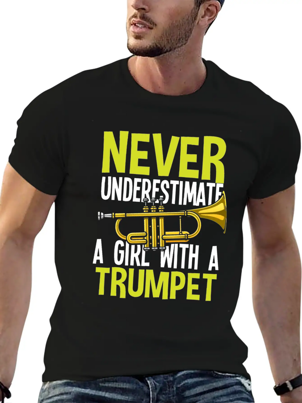 Trumpet Girl Funny Trumpet Player Gift Unisex Casual T-Shirt – Clean Design For Daily Comfort
