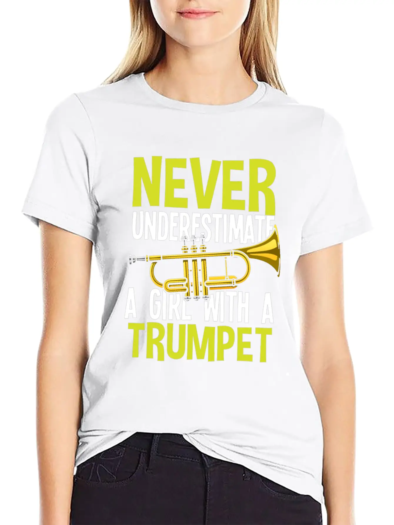 Trumpet Girl Funny Trumpet Player Gift Unisex Casual T-Shirt – Clean Design For Daily Comfort