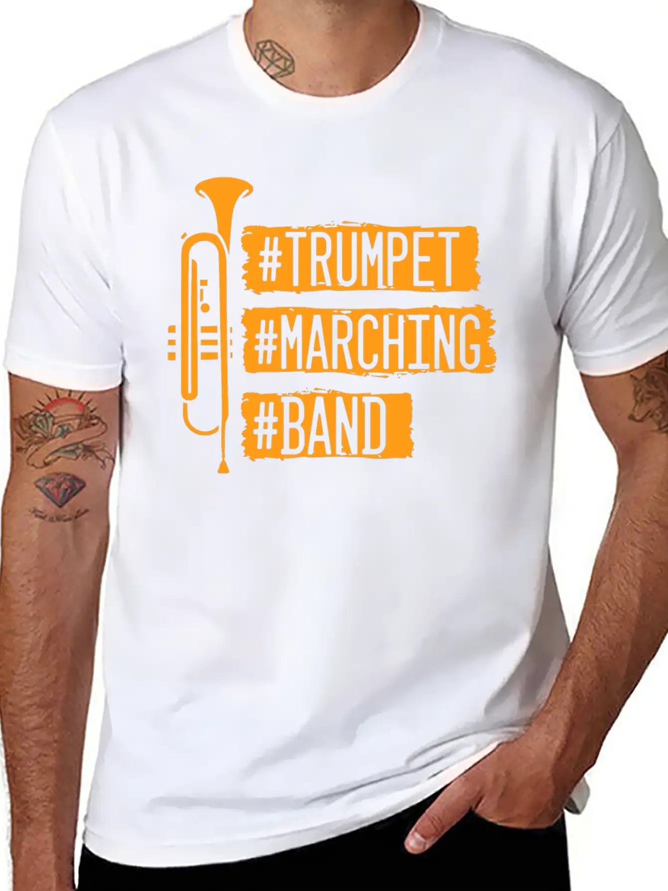 Trumpet Marching Ban Casual Graphic T-Shirt – Simple And Comfortable Daily Wear