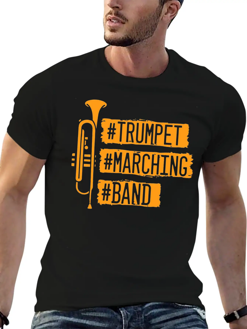 Trumpet Marching Ban Casual Graphic T-Shirt – Simple And Comfortable Daily Wear