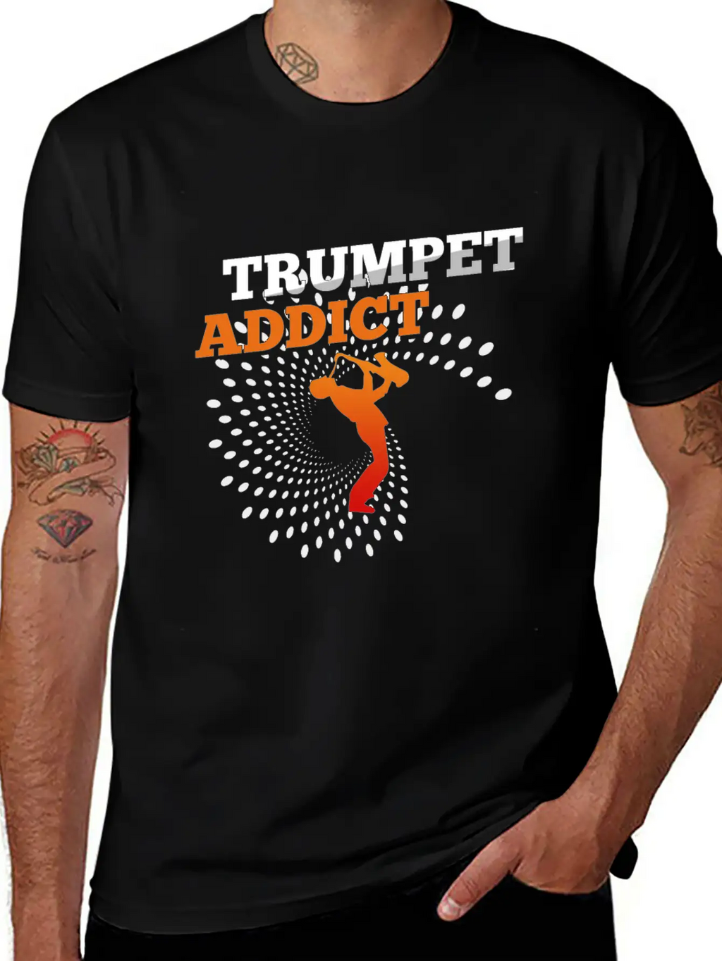 Trumpet Music Addict Gift Breathable Soft Cotton T-Shirt – Timeless Casual Look