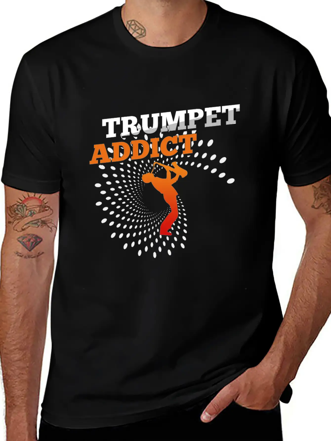Trumpet Music Addict Gift Breathable Soft Cotton T-Shirt – Timeless Casual Look