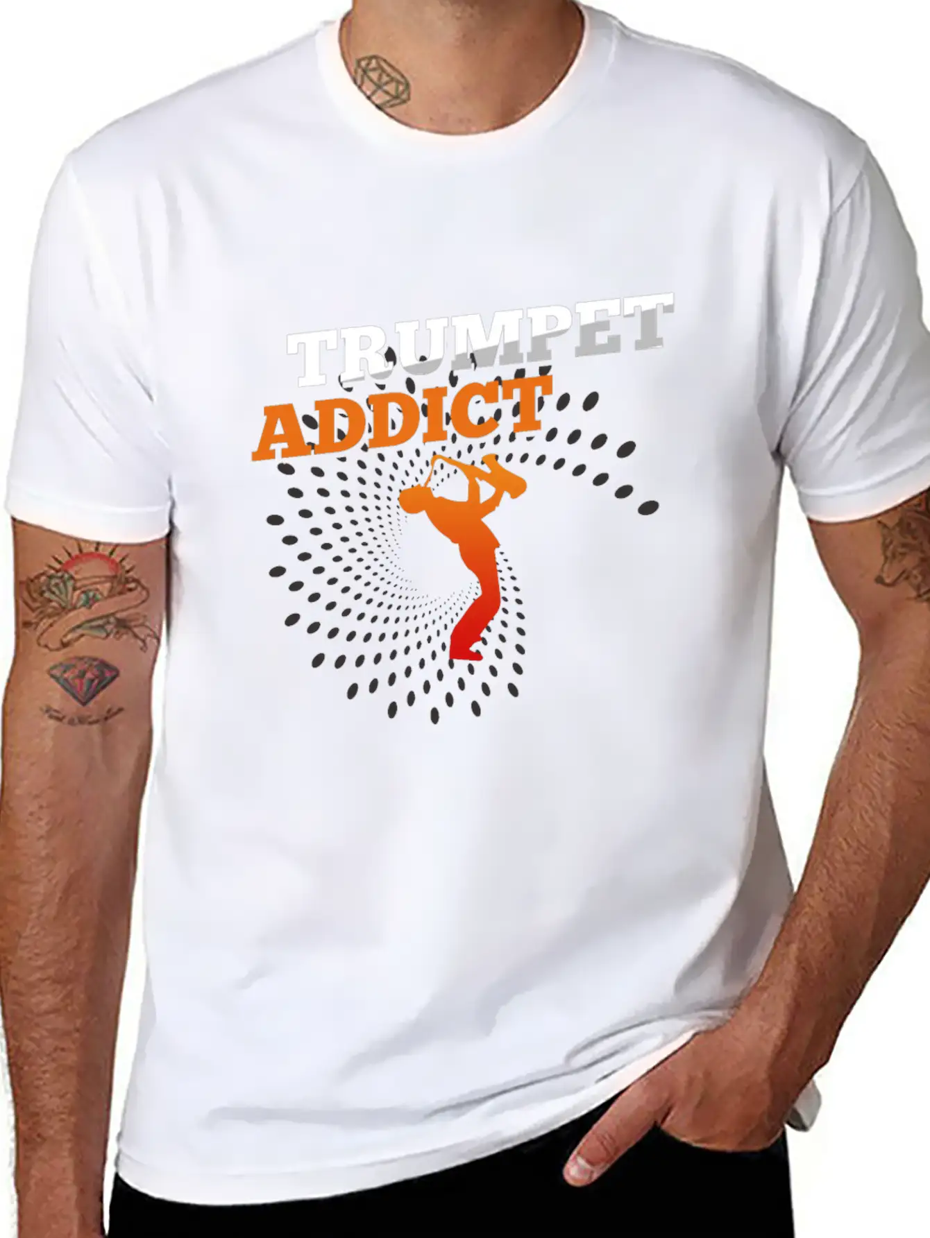 Trumpet Music Addict Gift Breathable Soft Cotton T-Shirt – Timeless Casual Look