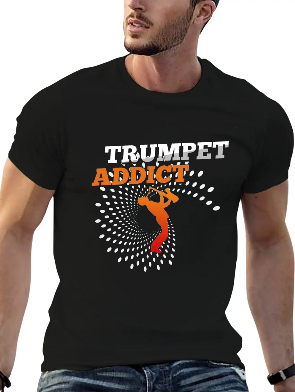 Trumpet Music Addict Gift Breathable Soft Cotton T-Shirt – Timeless Casual Look