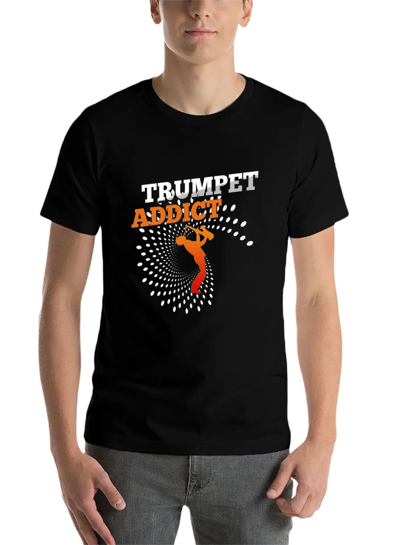 Trumpet Music Addict Gift Breathable Soft Cotton T-Shirt – Timeless Casual Look