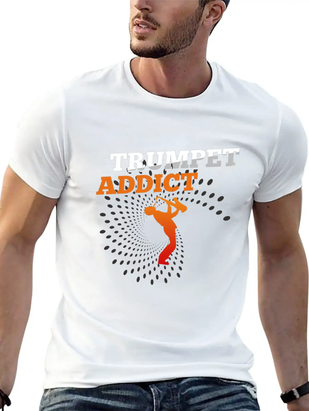 Trumpet Music Addict Gift Breathable Soft Cotton T-Shirt – Timeless Casual Look