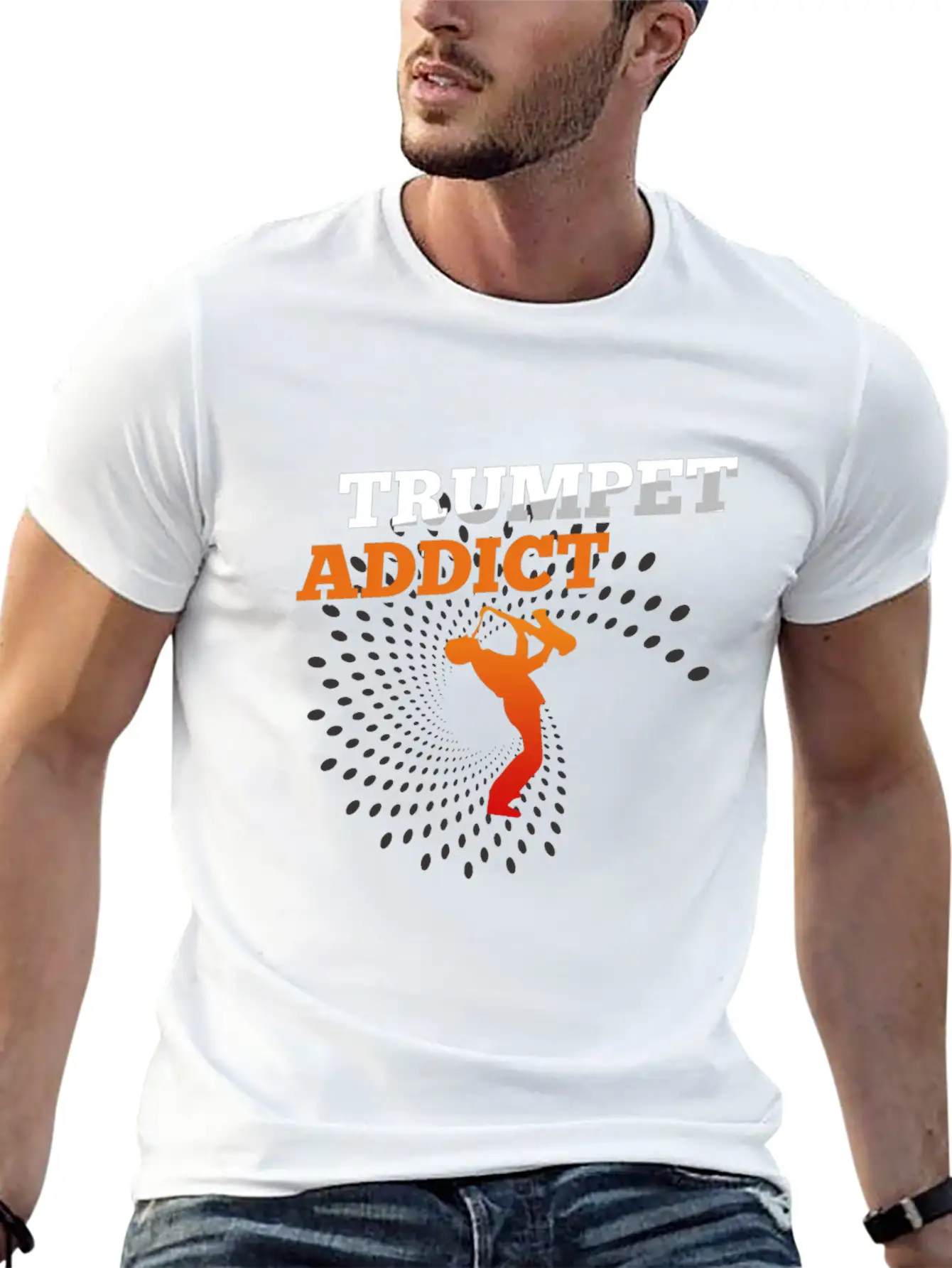 Trumpet Music Addict Gift Breathable Soft Cotton T-Shirt – Timeless Casual Look