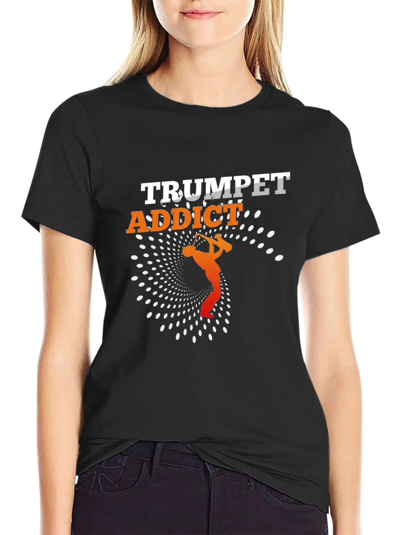 Trumpet Music Addict Gift Breathable Soft Cotton T-Shirt – Timeless Casual Look