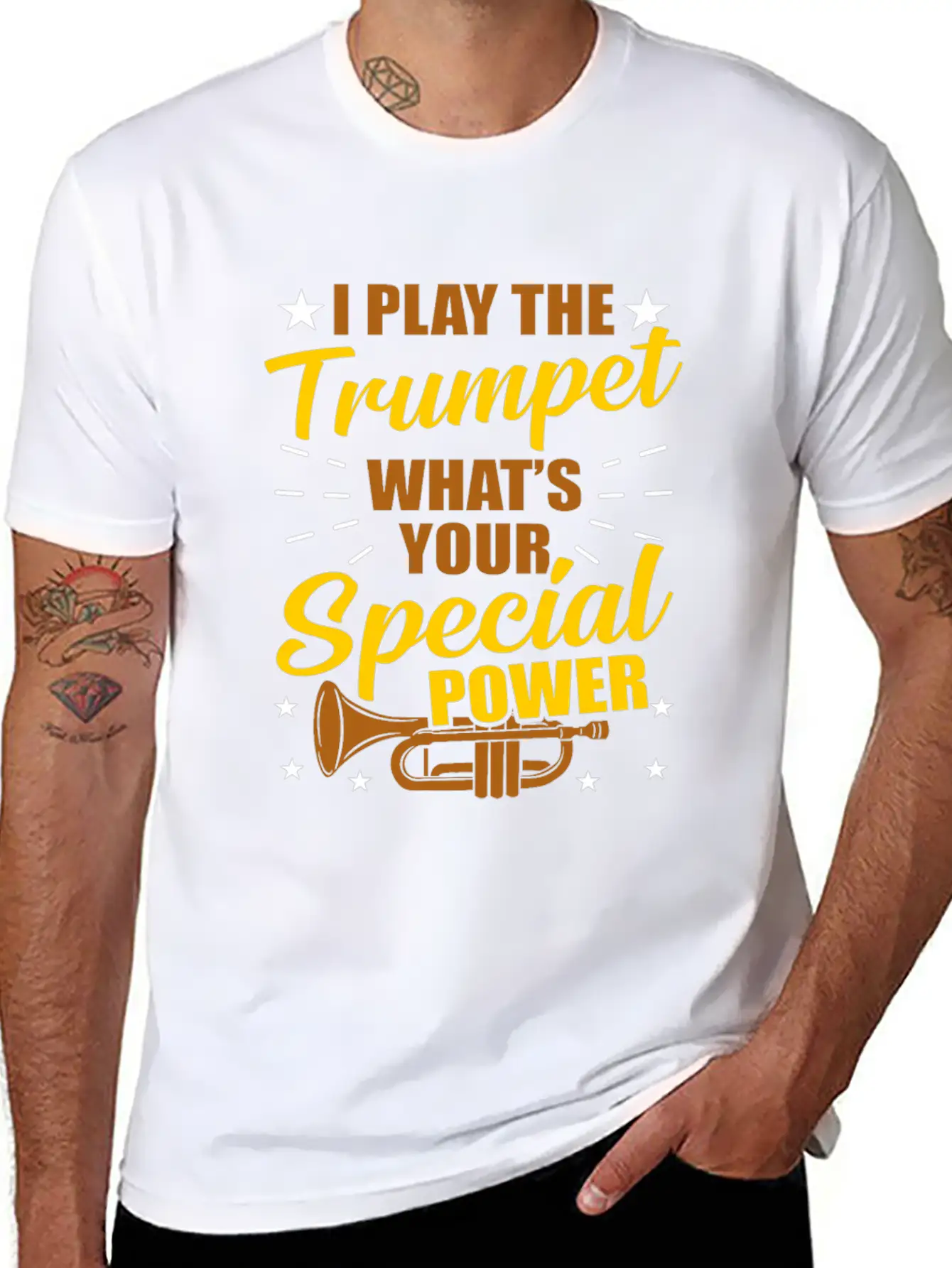 Trumpet Play Trumpet Band Gift Classic Fit Graphic Tee For Daily Comfort – Unisex Cotton Shirt