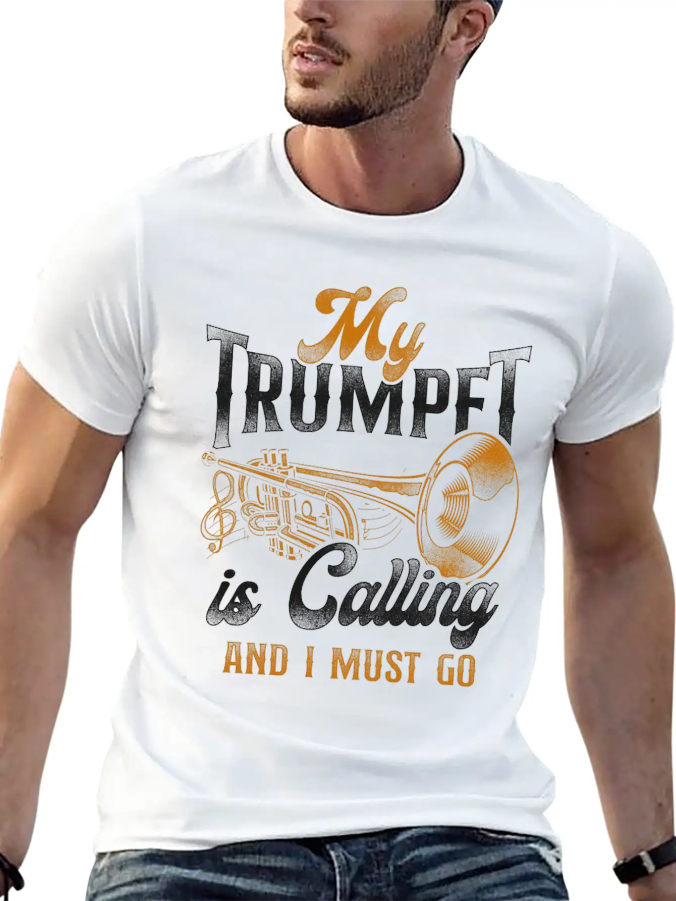 Trumpet Player Vintage My Trumpet Breathable Soft Cotton T-Shirt – Timeless Casual Look