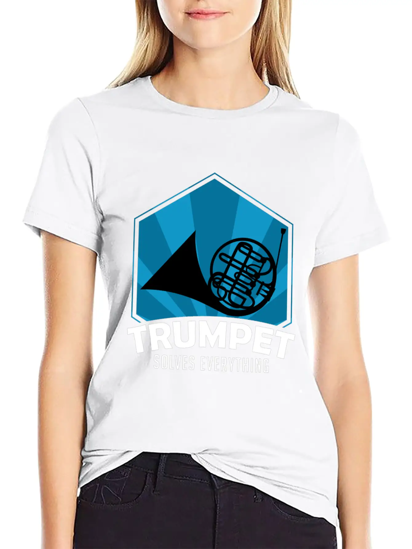Trumpet Solves Everything Essential Cotton Tee For Daily Outfits – Unisex Style