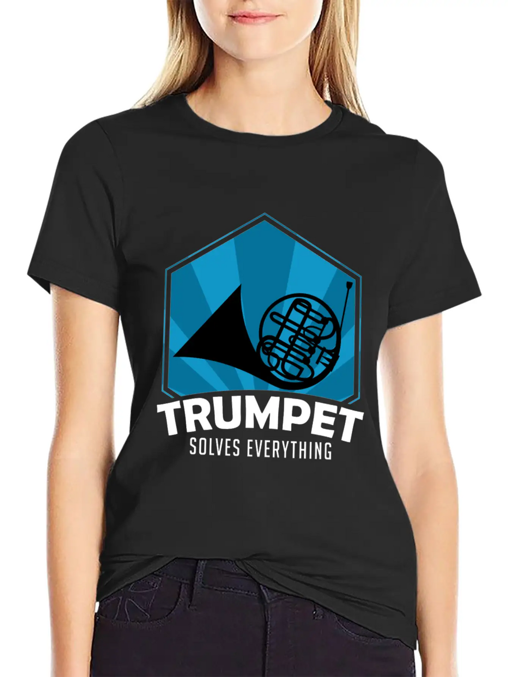 Trumpet Solves Everything Essential Cotton Tee For Daily Outfits – Unisex Style