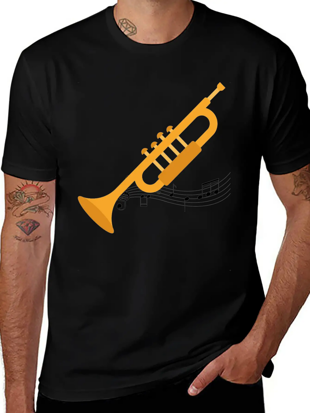 Trumpeter Heartbeat Unisex Casual T-Shirt – Clean Design For Daily Comfort