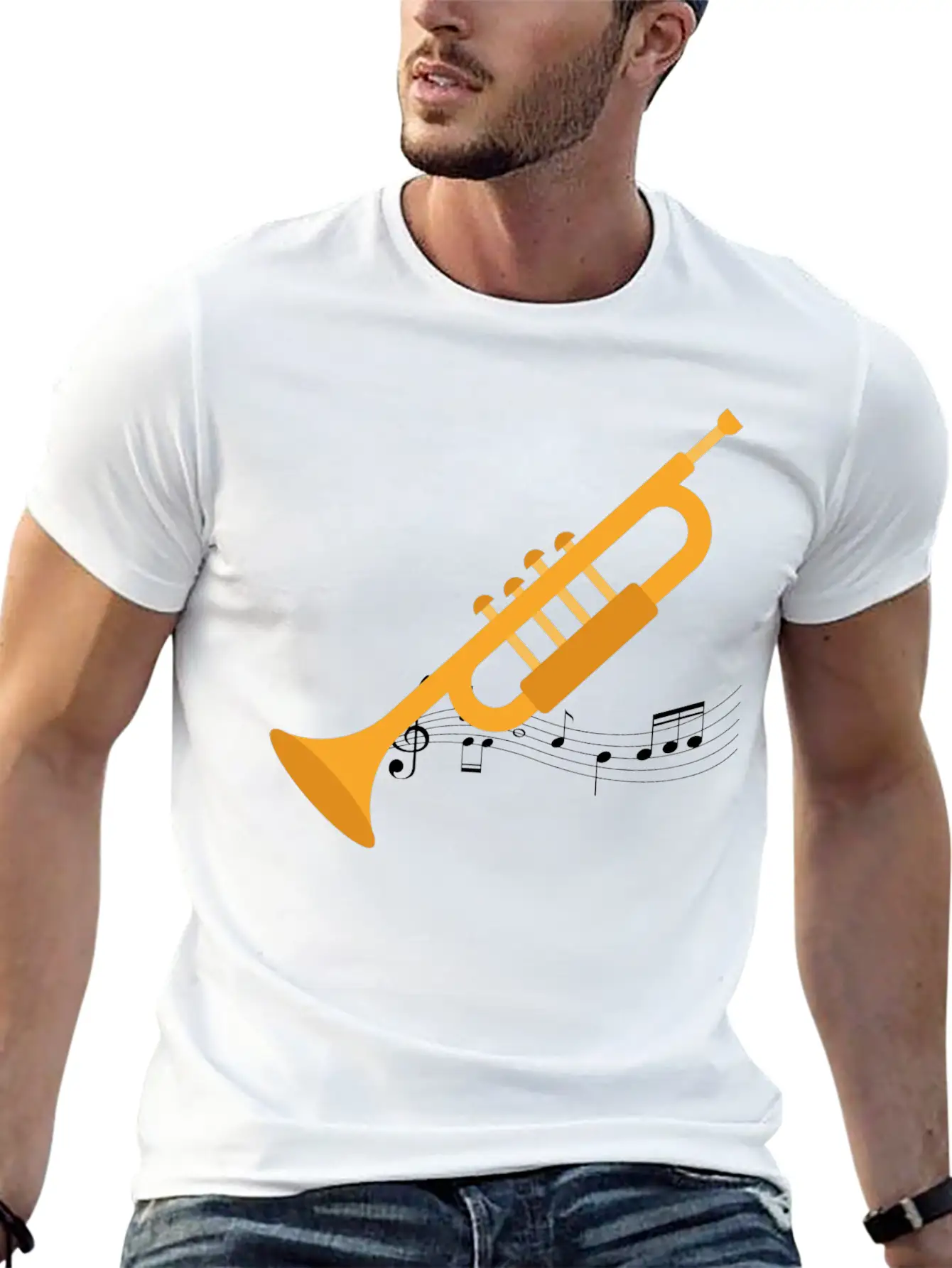 Trumpeter Heartbeat Unisex Casual T-Shirt – Clean Design For Daily Comfort