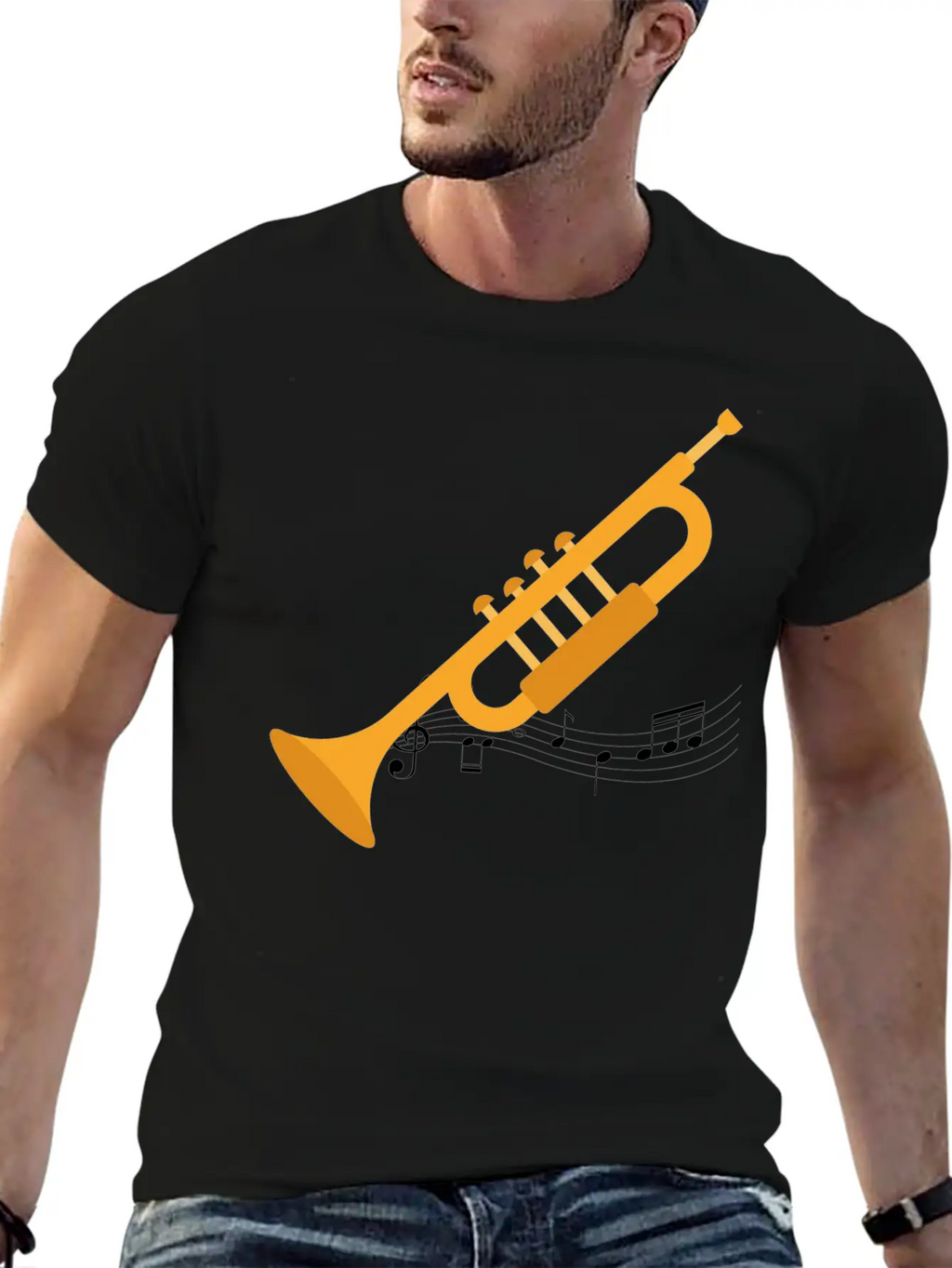 Trumpeter Heartbeat Unisex Casual T-Shirt – Clean Design For Daily Comfort