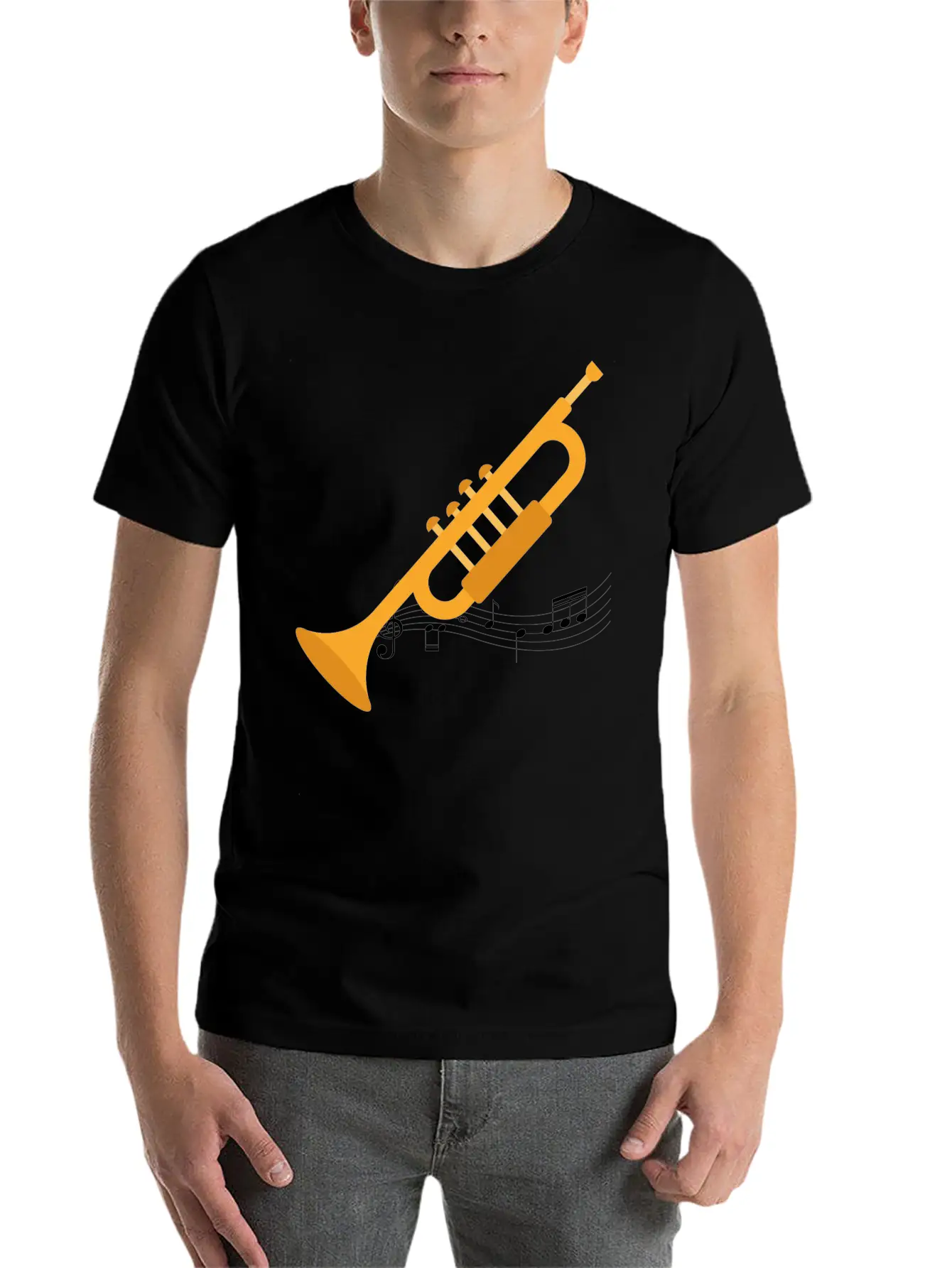 Trumpeter Heartbeat Unisex Casual T-Shirt – Clean Design For Daily Comfort