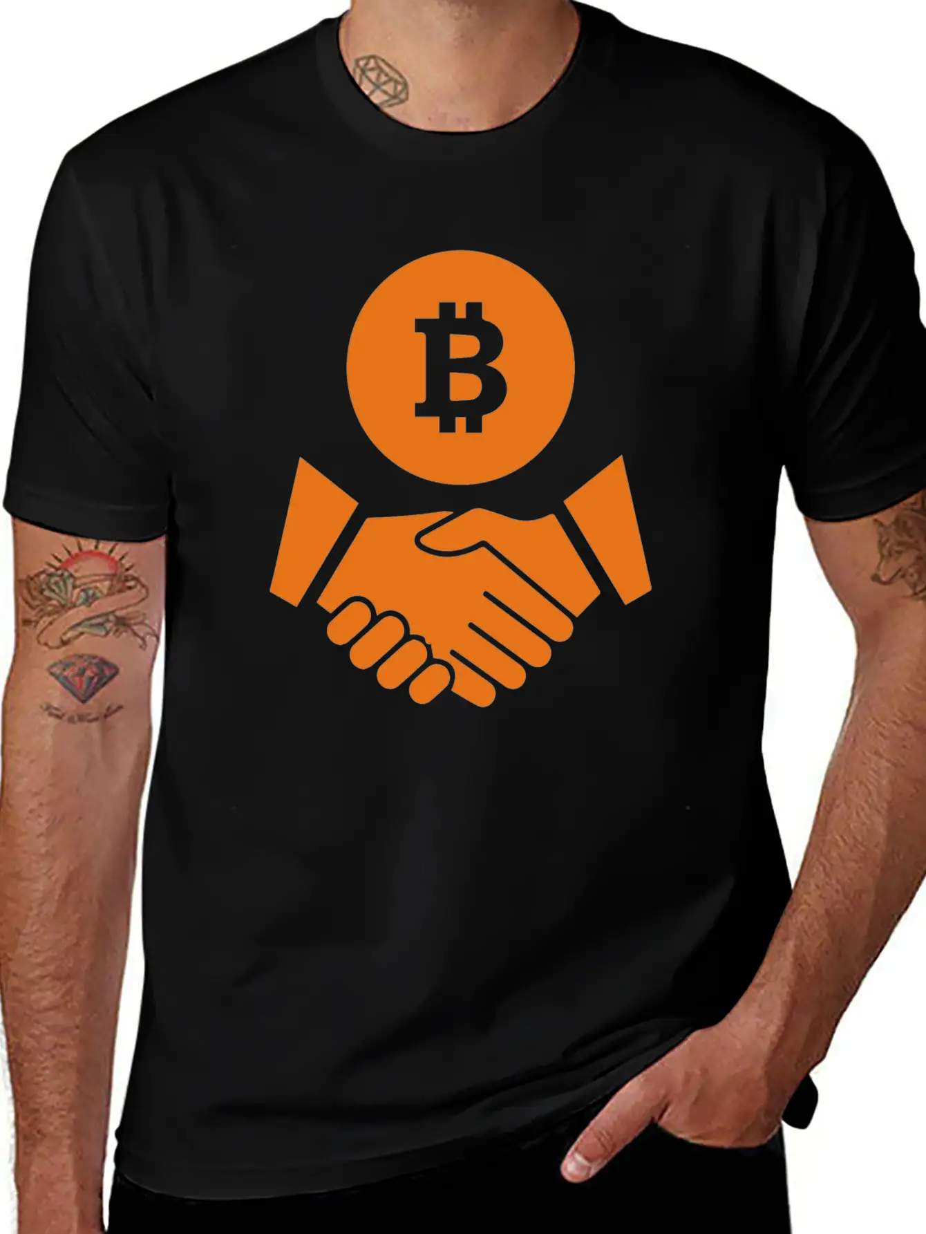 Trust Bitcoin Bitcoin Deal Icon Essential Cotton Tee For Daily Outfits – Unisex Style