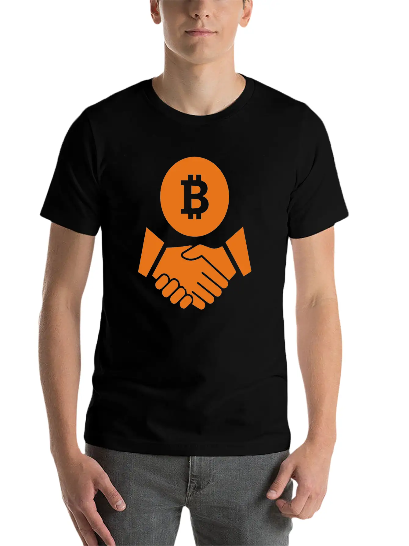 Trust Bitcoin Bitcoin Deal Icon Essential Cotton Tee For Daily Outfits – Unisex Style