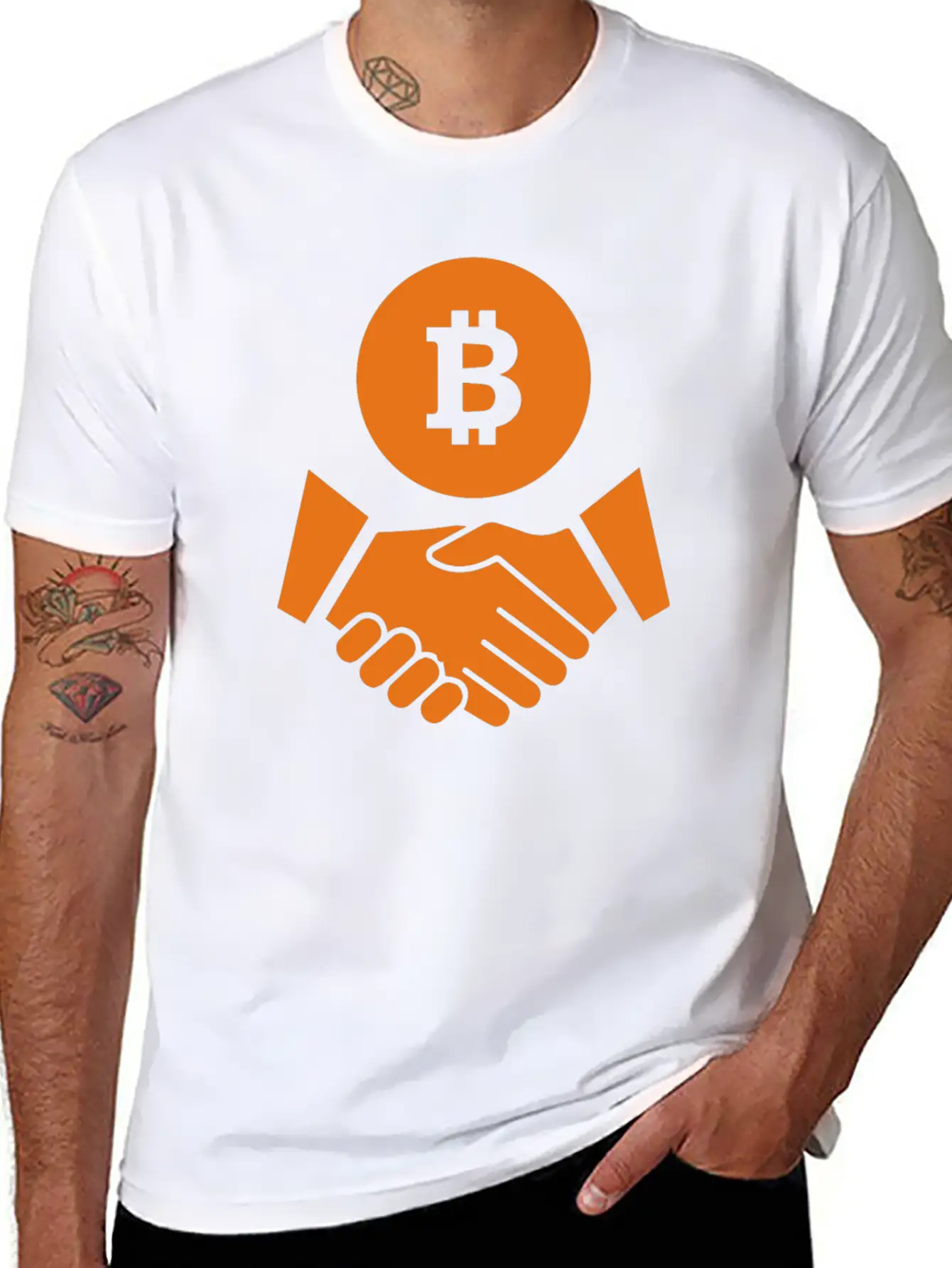 Trust Bitcoin Bitcoin Deal Icon Essential Cotton Tee For Daily Outfits – Unisex Style