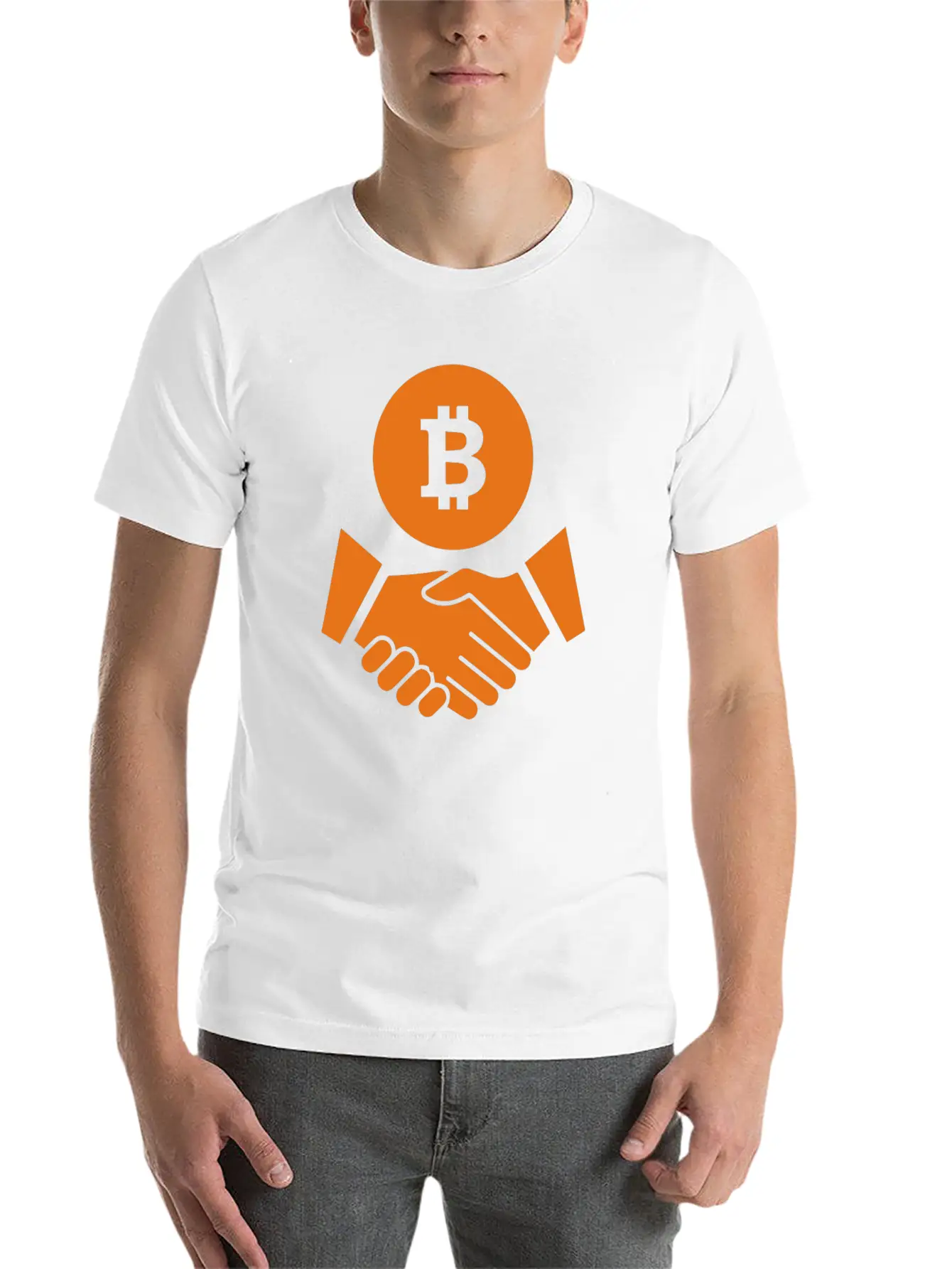 Trust Bitcoin Bitcoin Deal Icon Essential Cotton Tee For Daily Outfits – Unisex Style