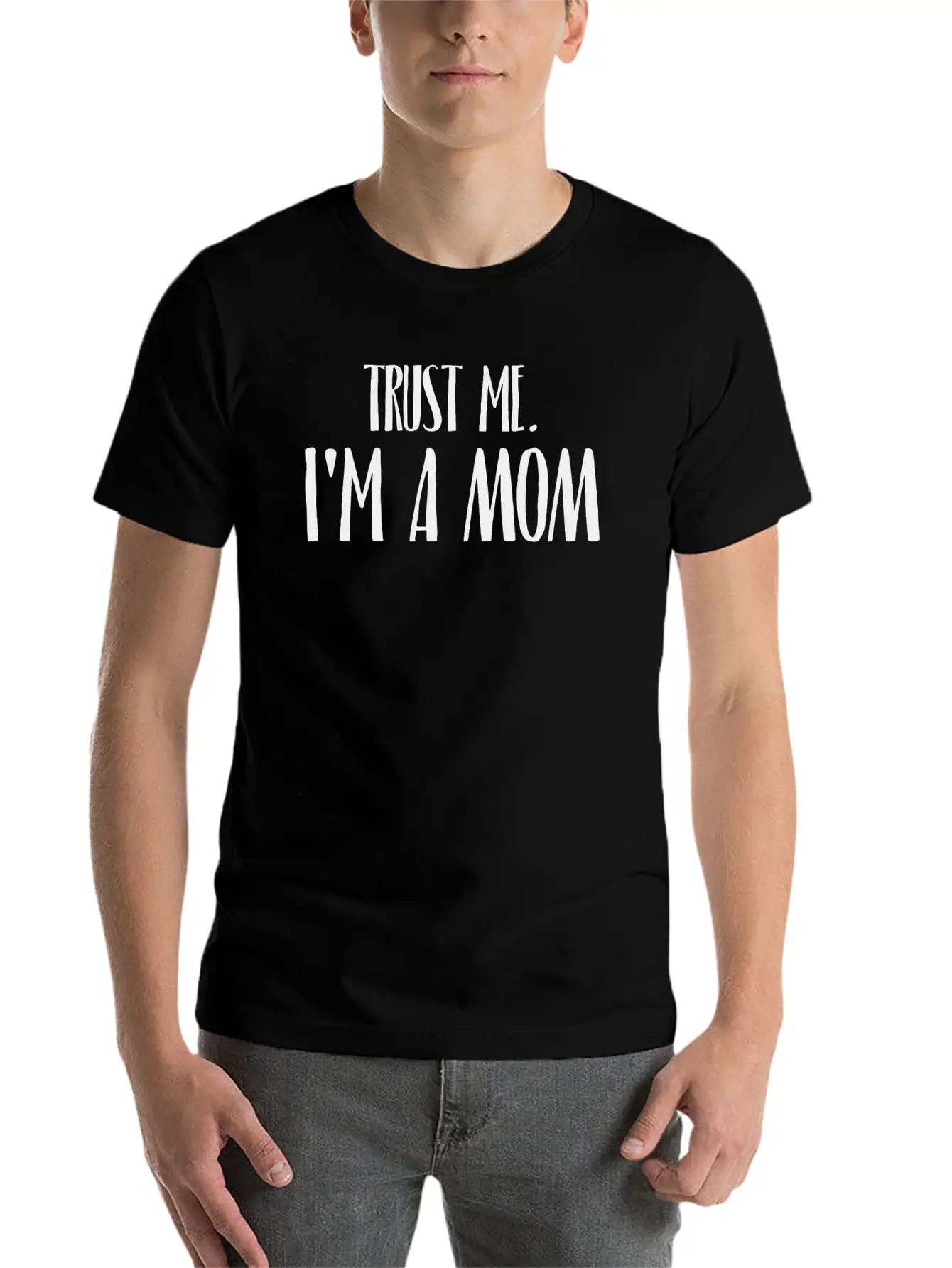 TRUST ME I'M A MOM Breathable Soft Cotton T-Shirt – Timeless Casual Look
