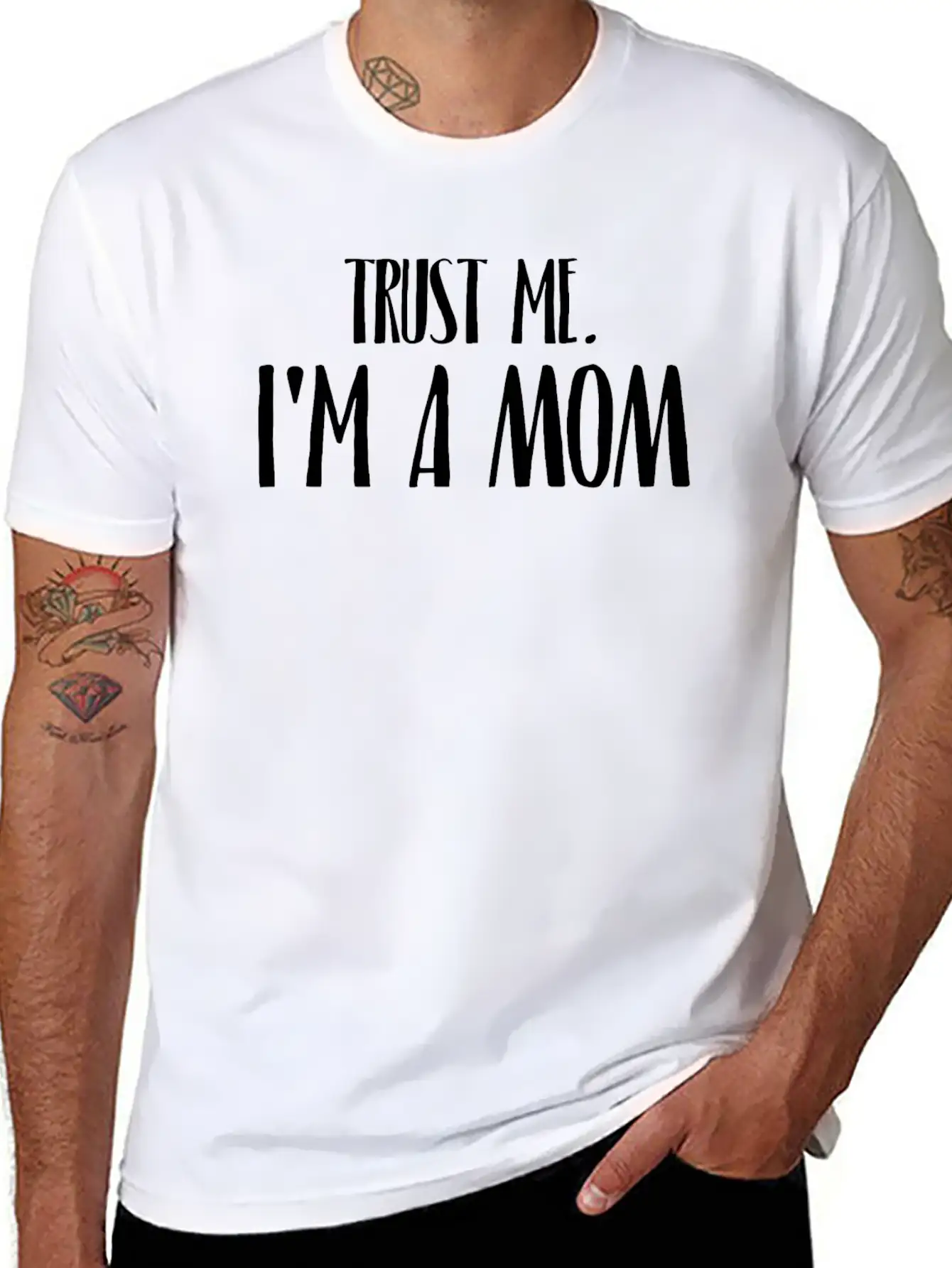 TRUST ME I'M A MOM Breathable Soft Cotton T-Shirt – Timeless Casual Look
