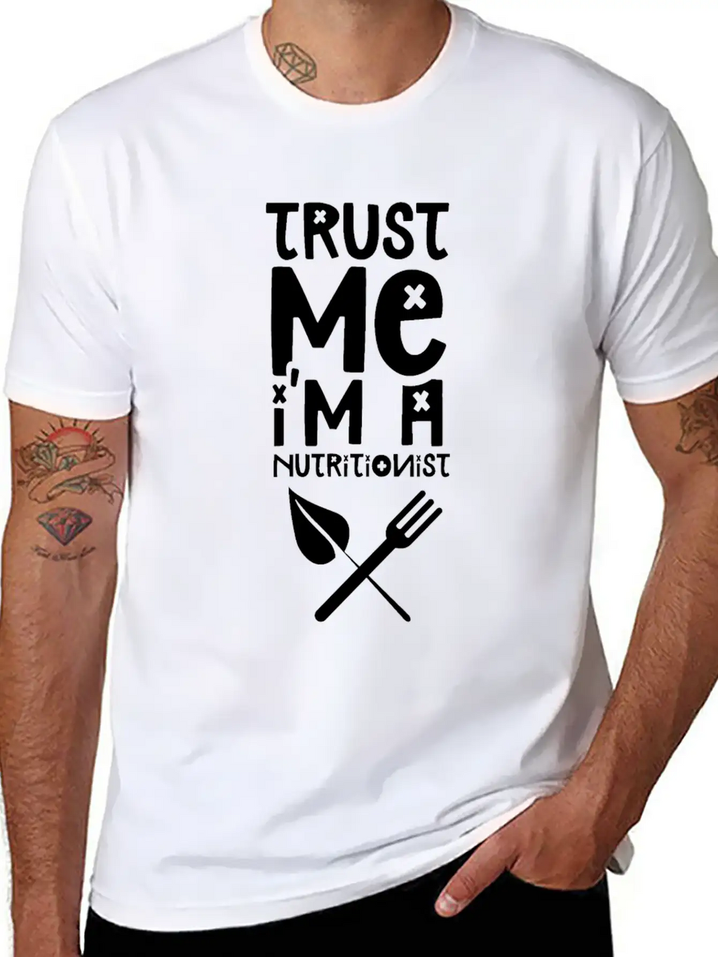 Trust Me I'm A Nutritionist Dietitian Nutrition Breathable Soft Cotton T-Shirt – Timeless Casual Look