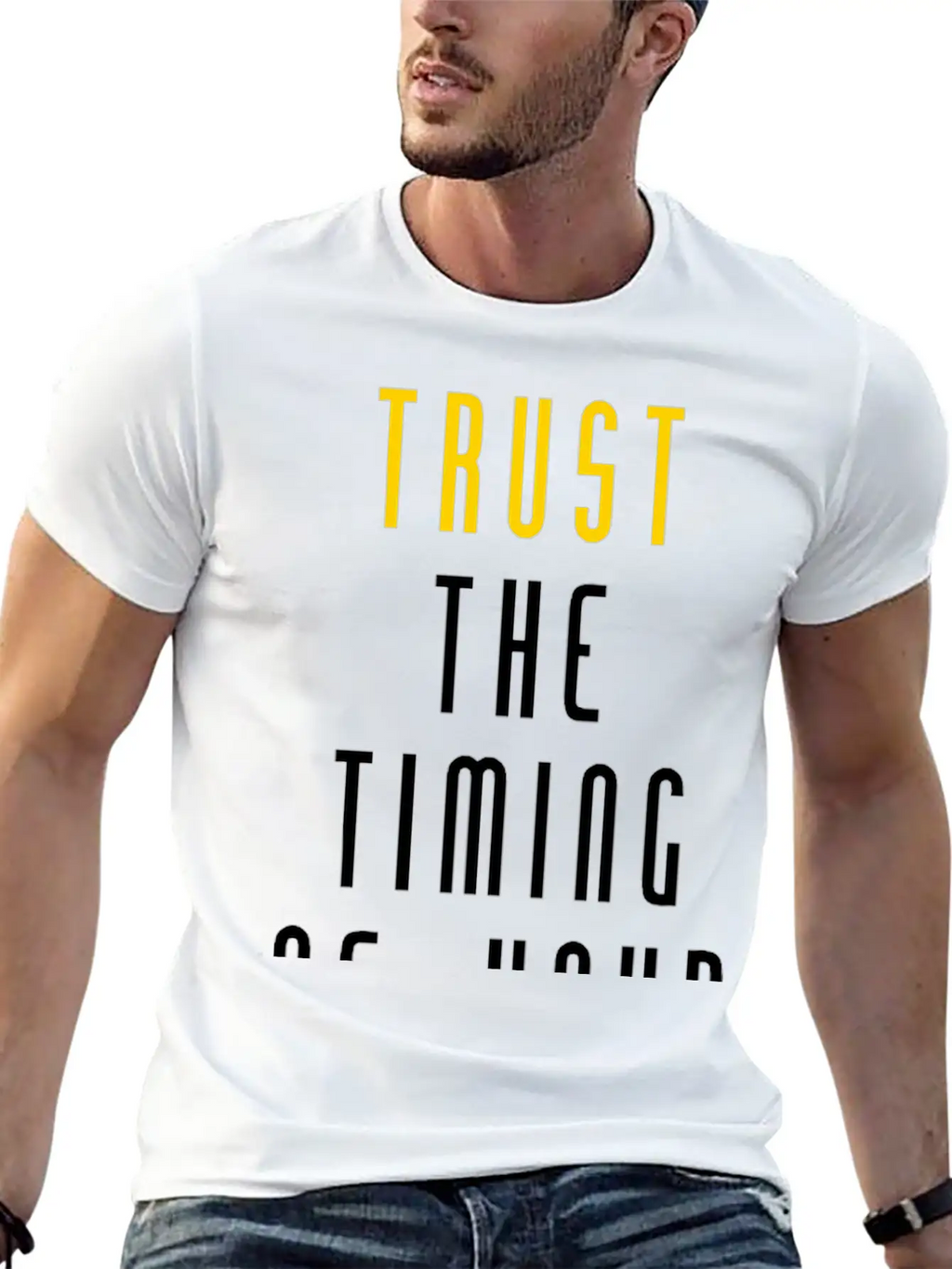 Trust Quote Breathable Soft Cotton T-Shirt – Timeless Casual Look