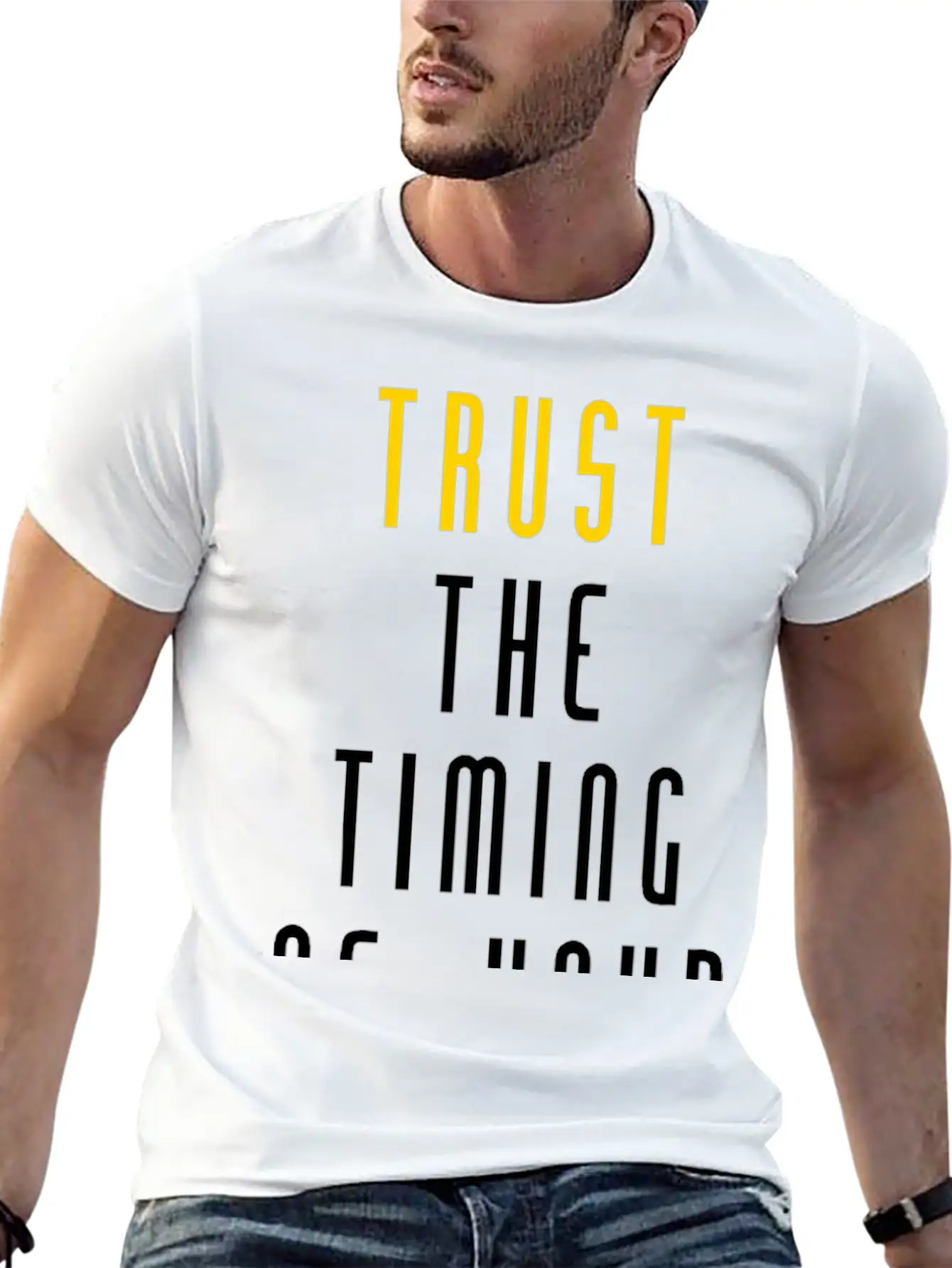 Trust Quote Breathable Soft Cotton T-Shirt – Timeless Casual Look