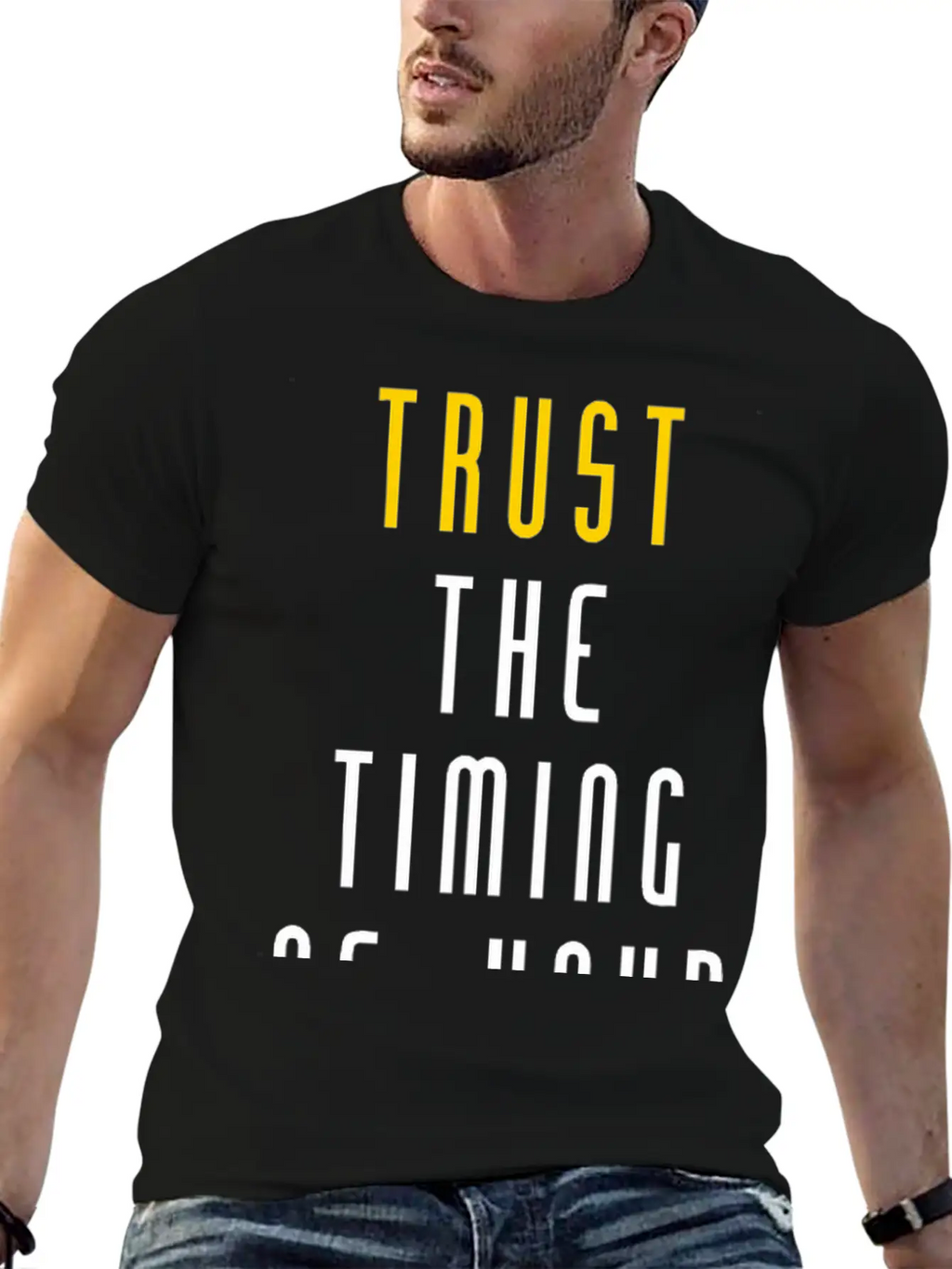 Trust Quote Breathable Soft Cotton T-Shirt – Timeless Casual Look