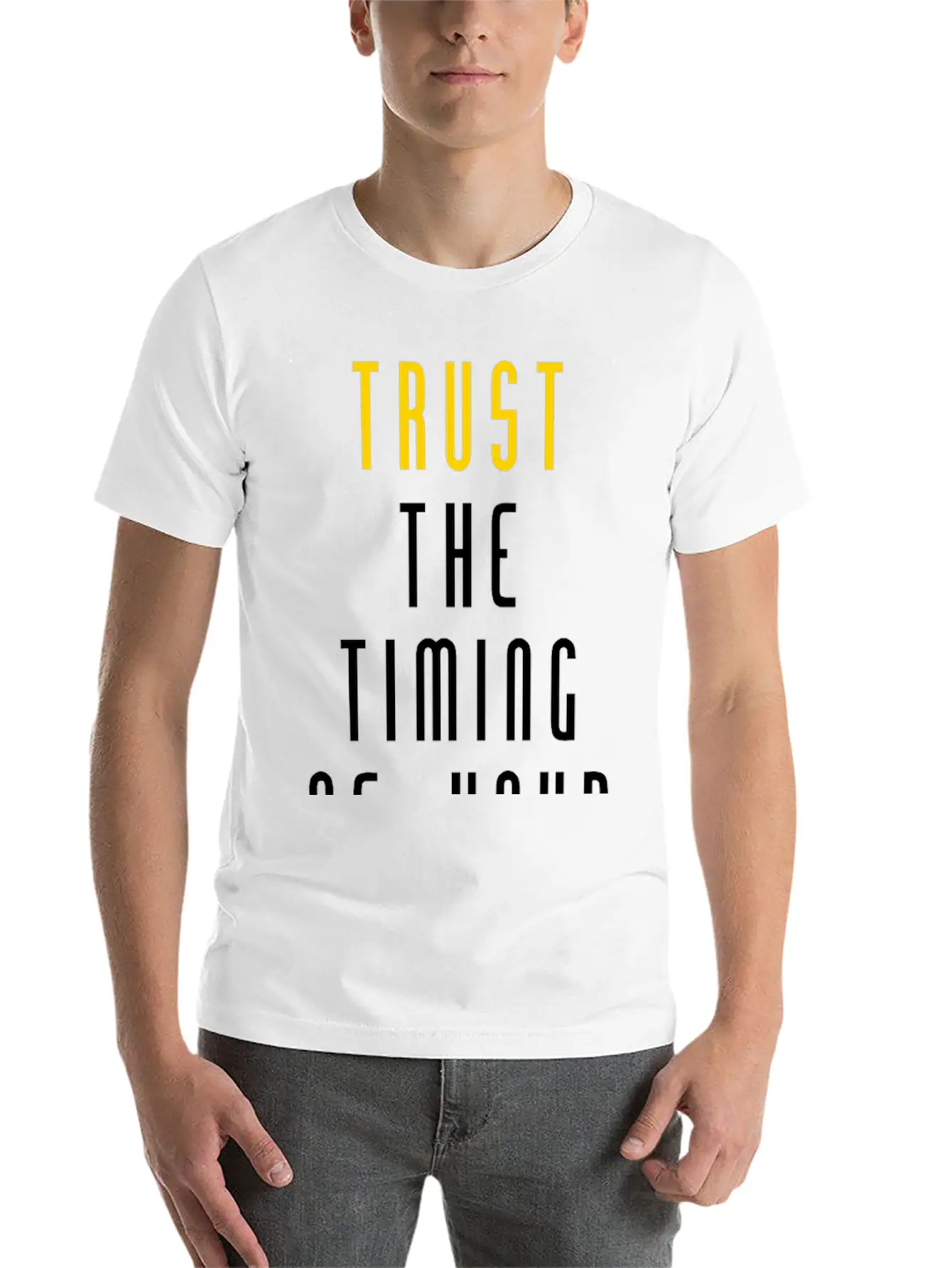 Trust Quote Breathable Soft Cotton T-Shirt – Timeless Casual Look
