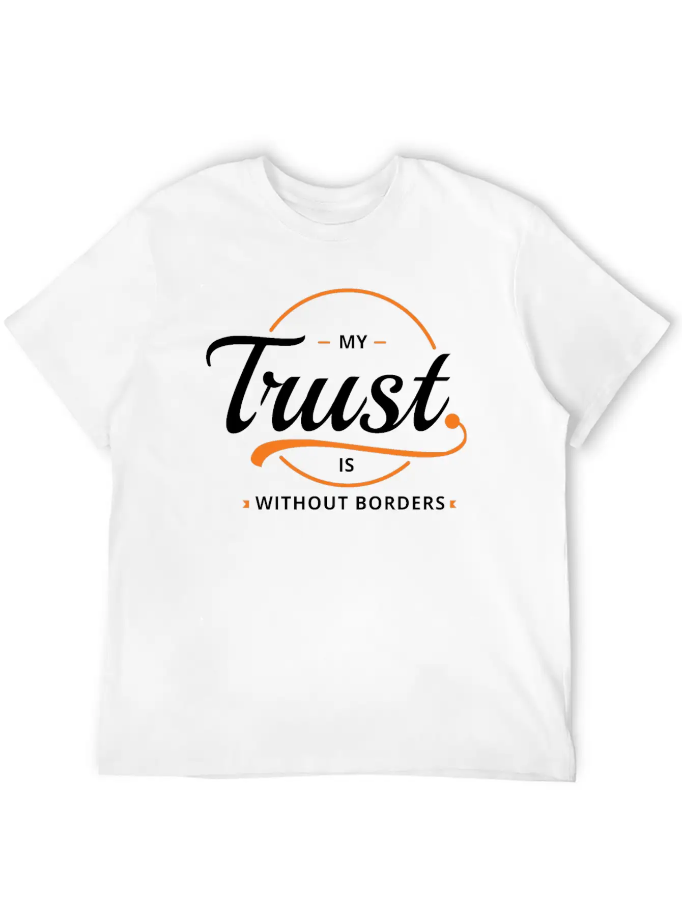 Trust Without Borders Unisex Short Sleeve Soft Cotton T-Shirt – Casual Everyday Wear