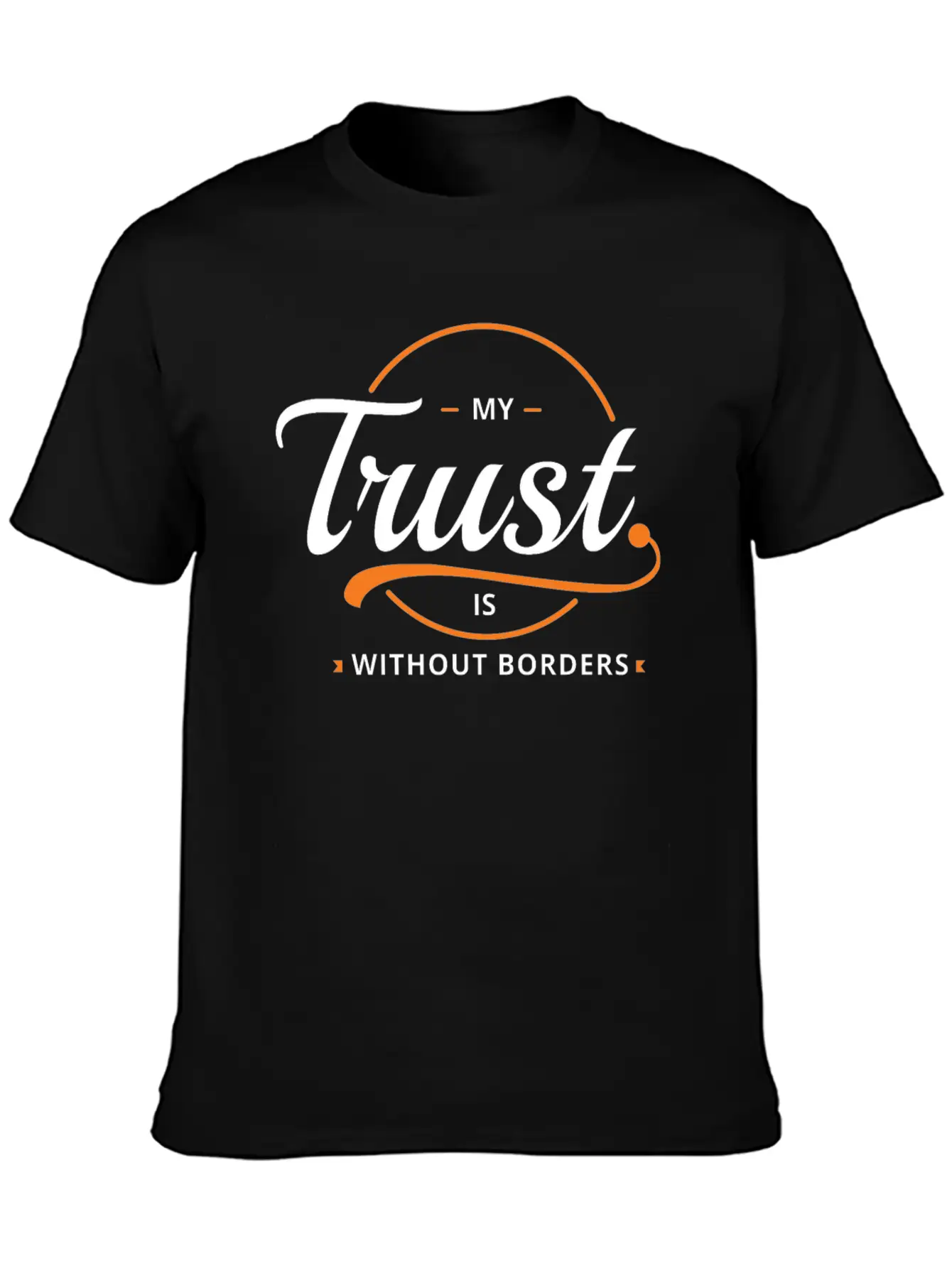 Trust Without Borders Unisex Short Sleeve Soft Cotton T-Shirt – Casual Everyday Wear