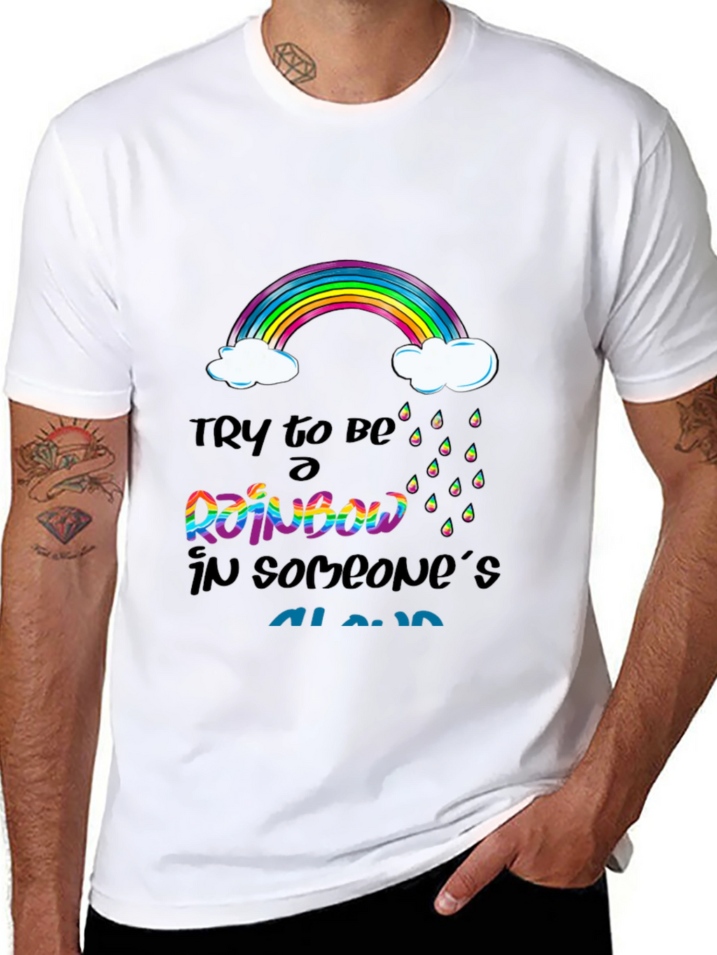 Rainbow Cloud Graphic T-Shirt