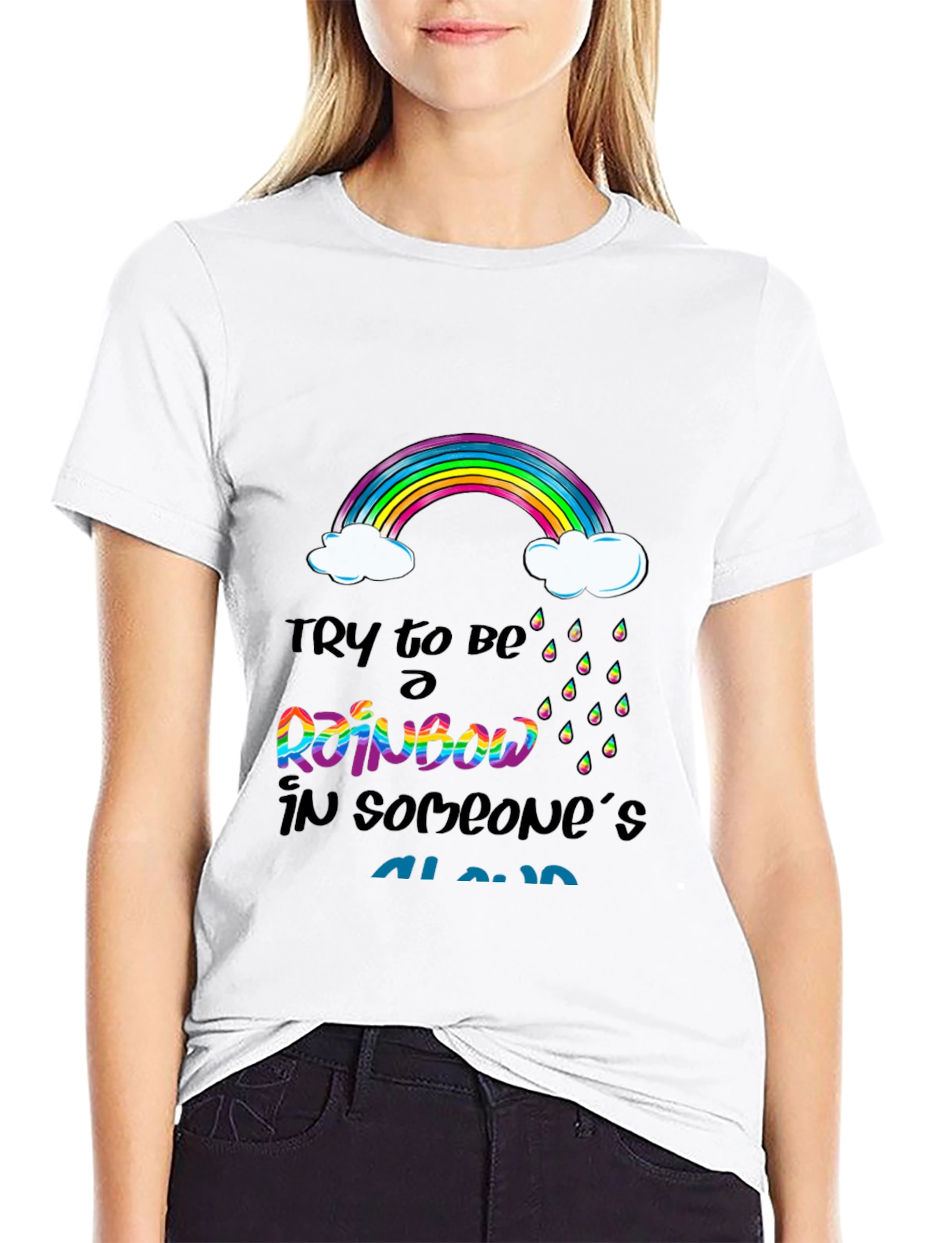 Rainbow Cloud Graphic T-Shirt