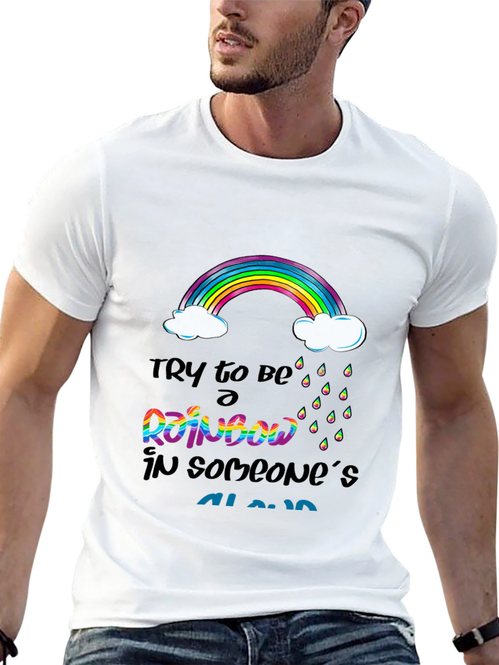 Rainbow Cloud Graphic T-Shirt