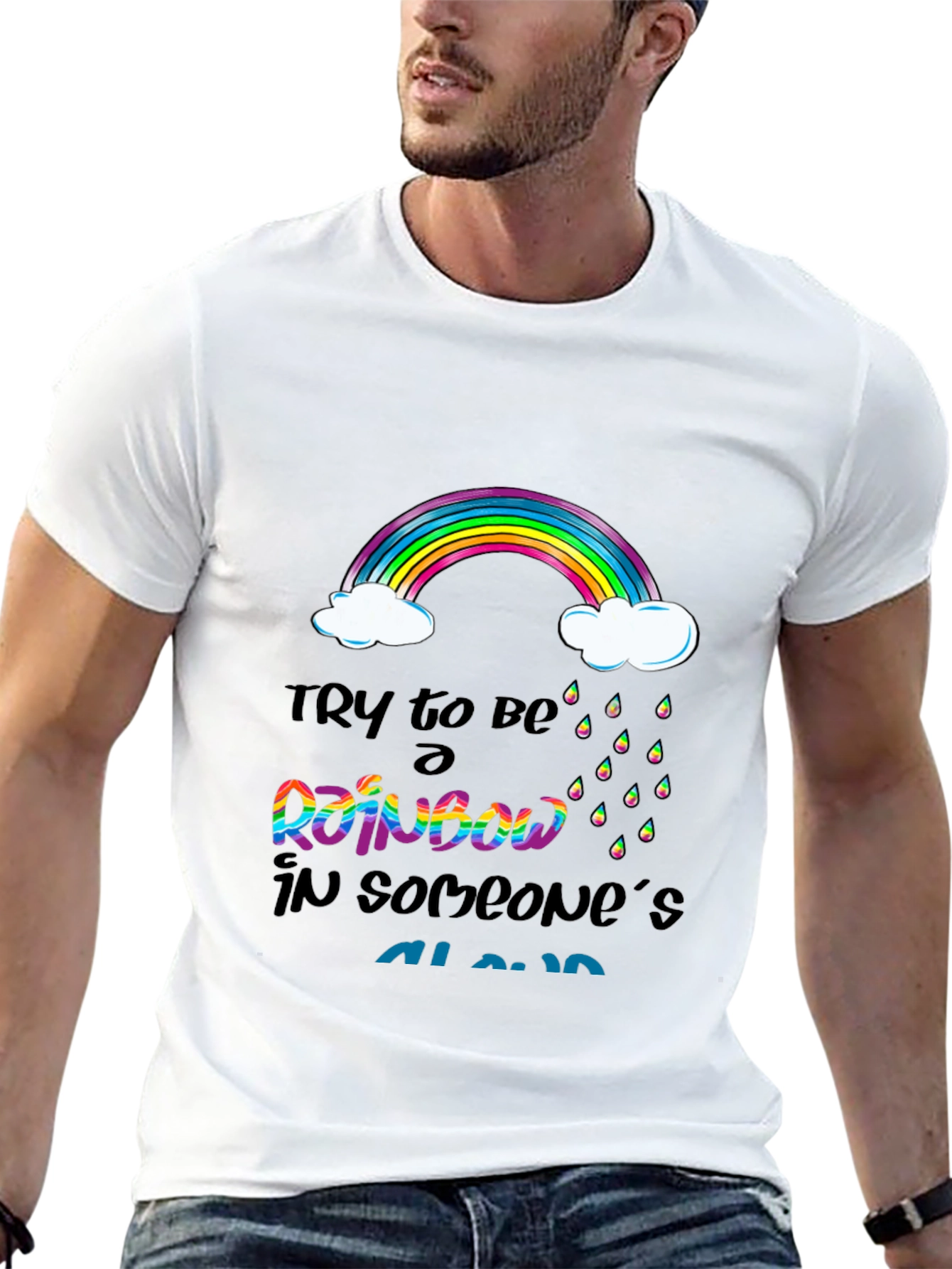 Rainbow Cloud Graphic T-Shirt