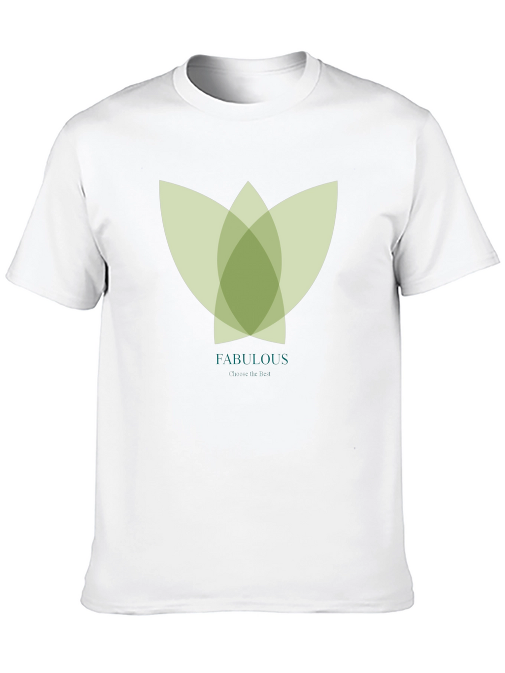 Stylish Black Tee with Abstract Green Floral Graphic