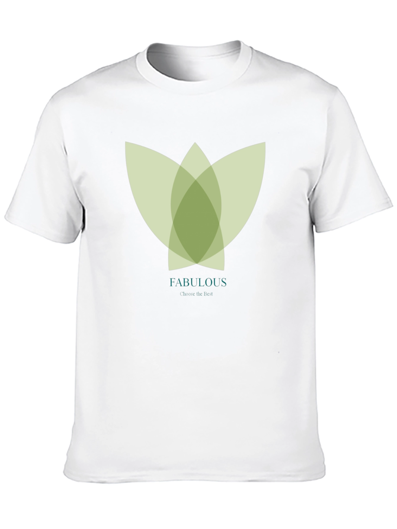 Stylish Black Tee with Abstract Green Floral Graphic