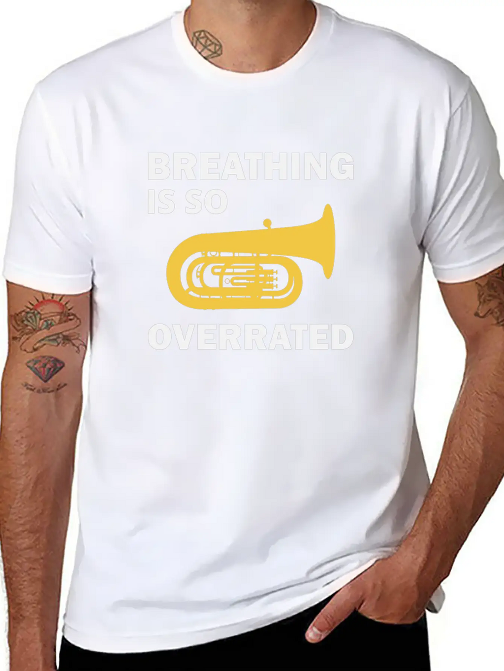Tuba Marching Band Player Musical Instrument Funny Unisex Casual T-Shirt – Clean Design For Daily Comfort