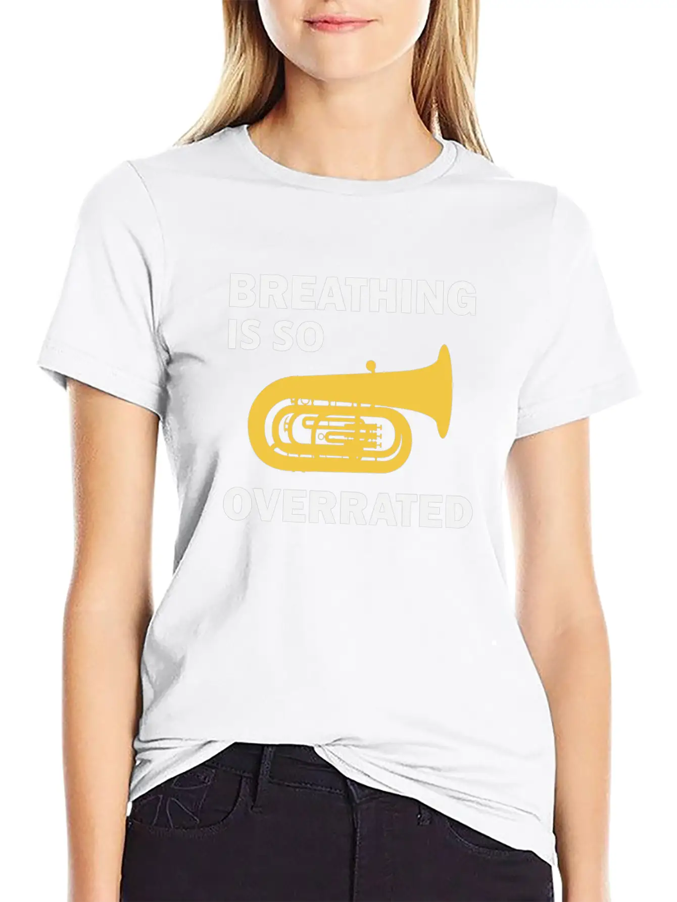Tuba Marching Band Player Musical Instrument Funny Unisex Casual T-Shirt – Clean Design For Daily Comfort
