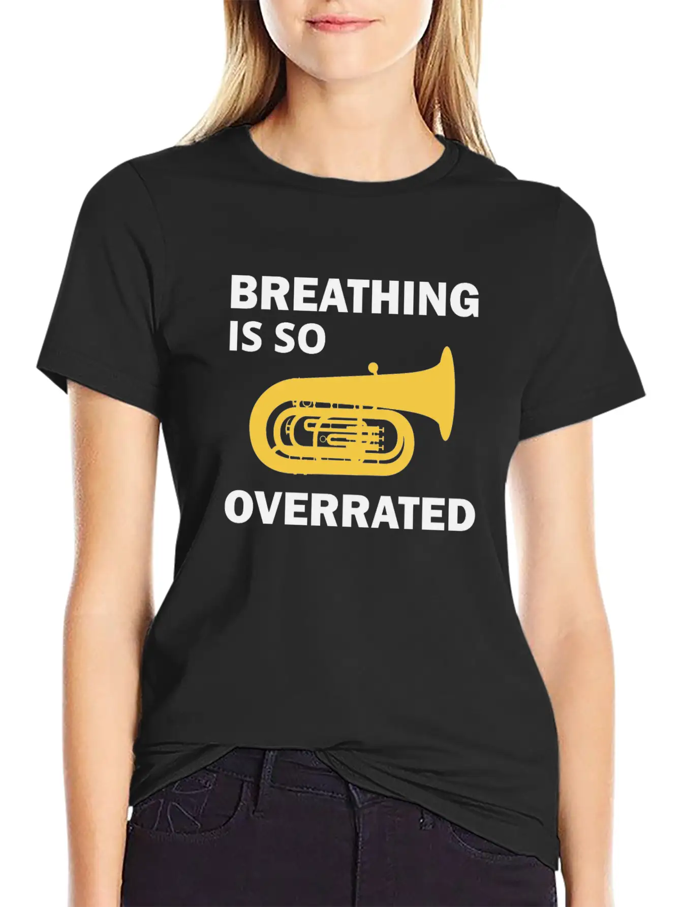 Tuba Marching Band Player Musical Instrument Funny Unisex Casual T-Shirt – Clean Design For Daily Comfort