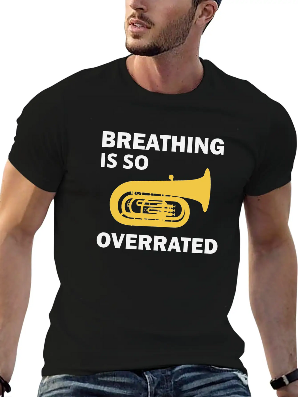 Tuba Marching Band Player Musical Instrument Funny Unisex Casual T-Shirt – Clean Design For Daily Comfort