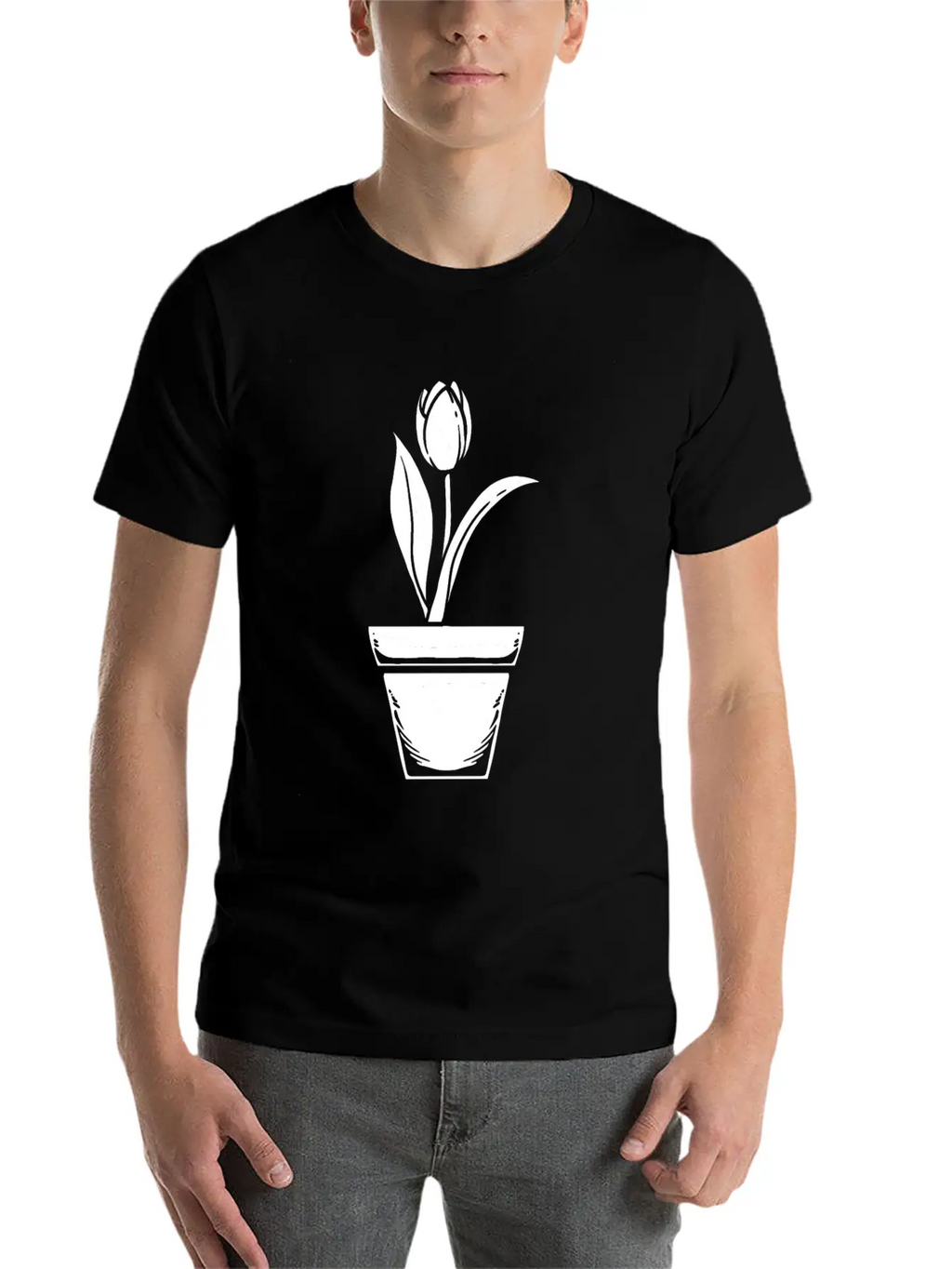 Tulip Gardening Floral Stylish Everyday T-Shirt – Unisex Basic Cotton Tee