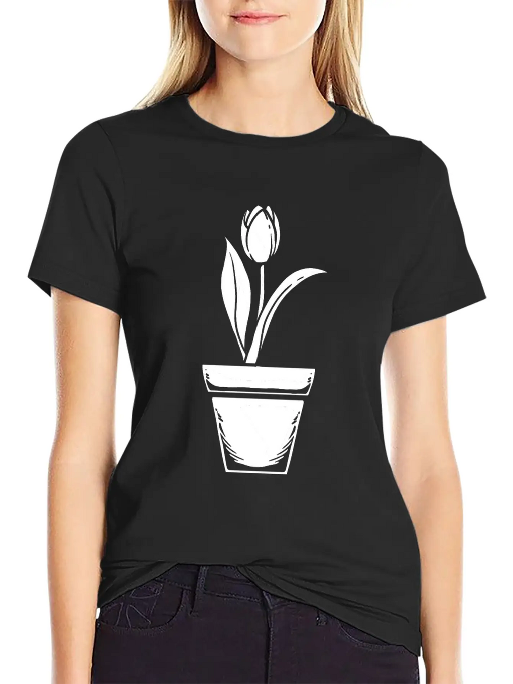 Tulip Gardening Floral Stylish Everyday T-Shirt – Unisex Basic Cotton Tee