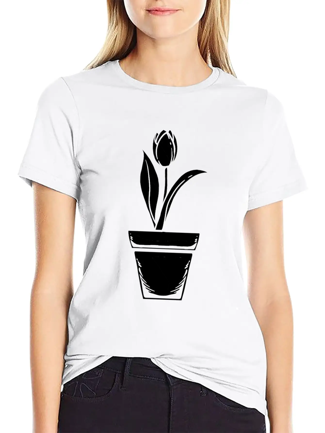 Tulip Gardening Floral Stylish Everyday T-Shirt – Unisex Basic Cotton Tee