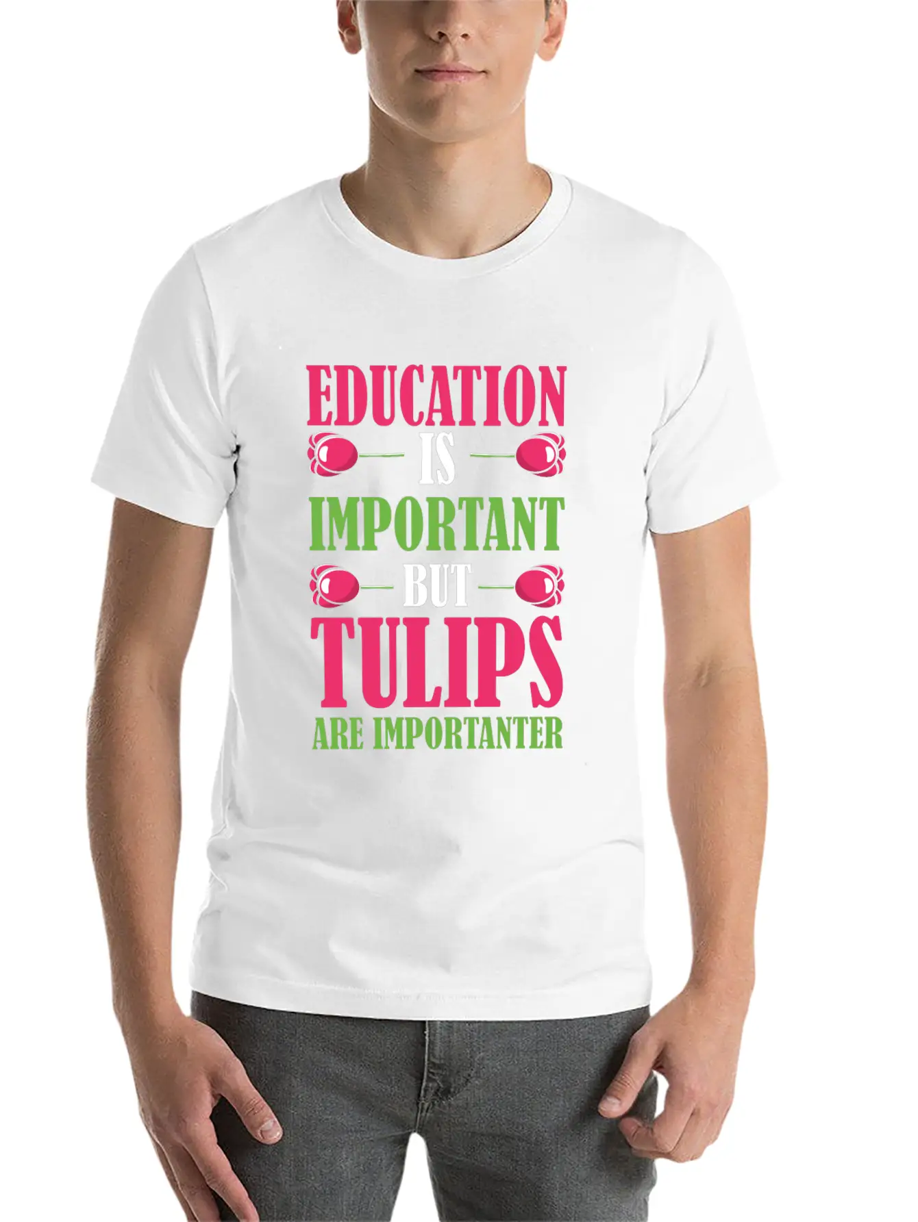 Tulip Gardening Funny Tulips Breathable Soft Cotton T-Shirt – Timeless Casual Look