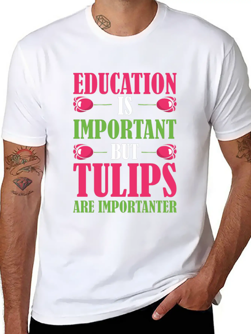 Tulip Gardening Funny Tulips Breathable Soft Cotton T-Shirt – Timeless Casual Look