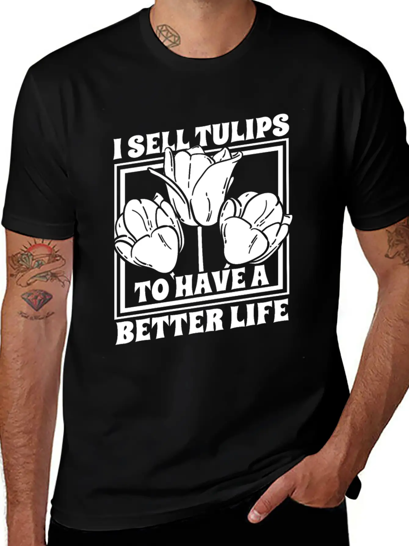 Tulip Gardening Tulips Stylish Everyday T-Shirt – Unisex Basic Cotton Tee