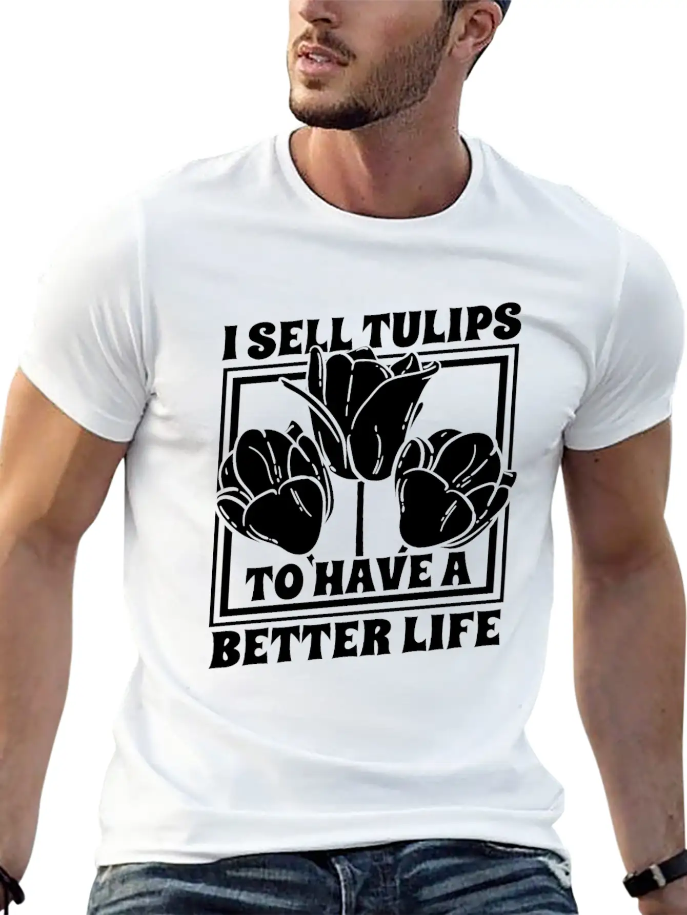 Tulip Gardening Tulips Stylish Everyday T-Shirt – Unisex Basic Cotton Tee
